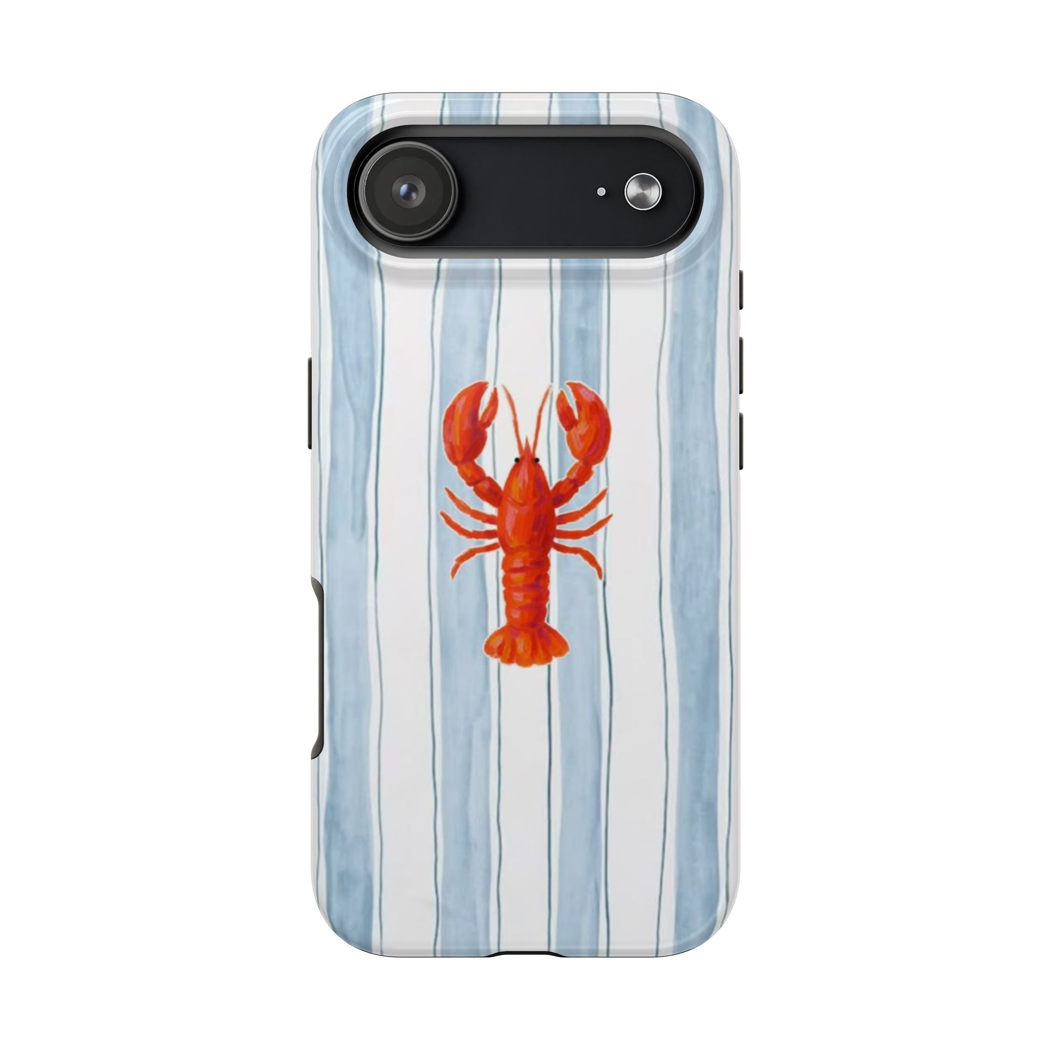 Lobster Stripe Tough Phone Case — Coastal Nautical Protective Cover