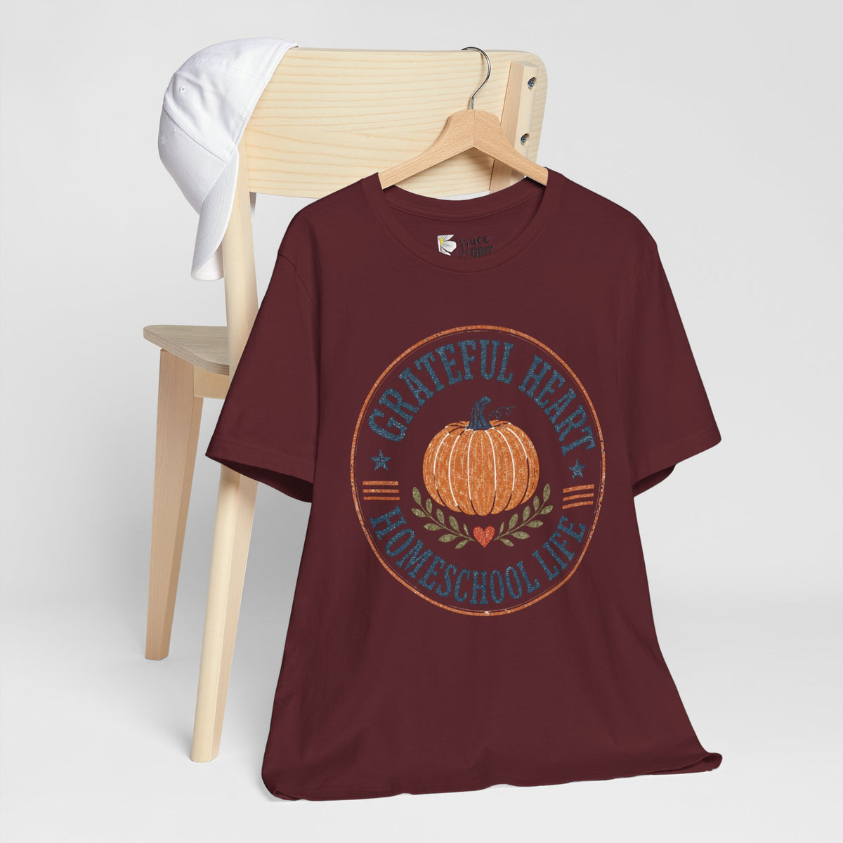 Grateful Hearts Thanksgiving Pumpkin Tee