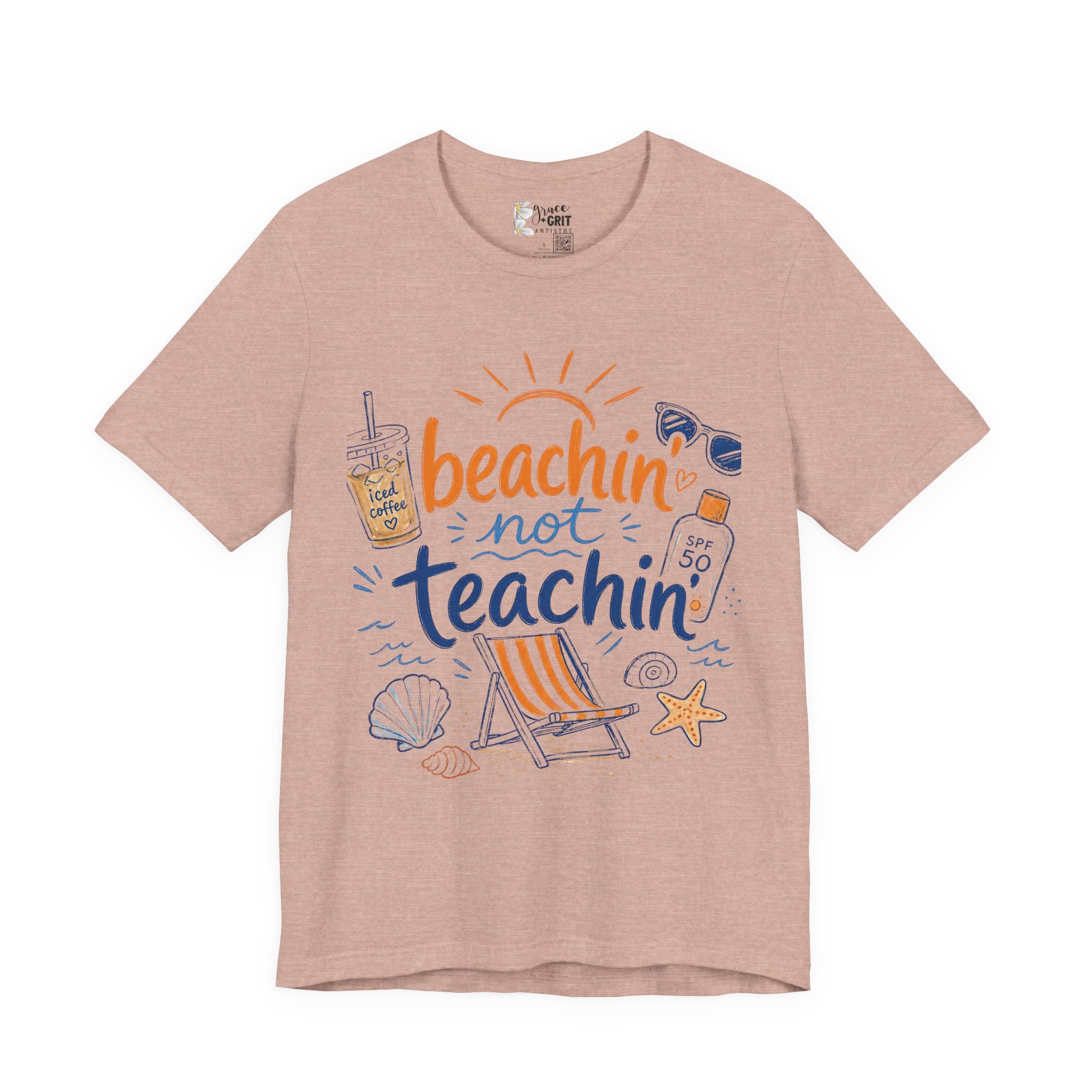 Beachin' Not Teachin' Tee — Summer Teacher Vacation T‑Shirt