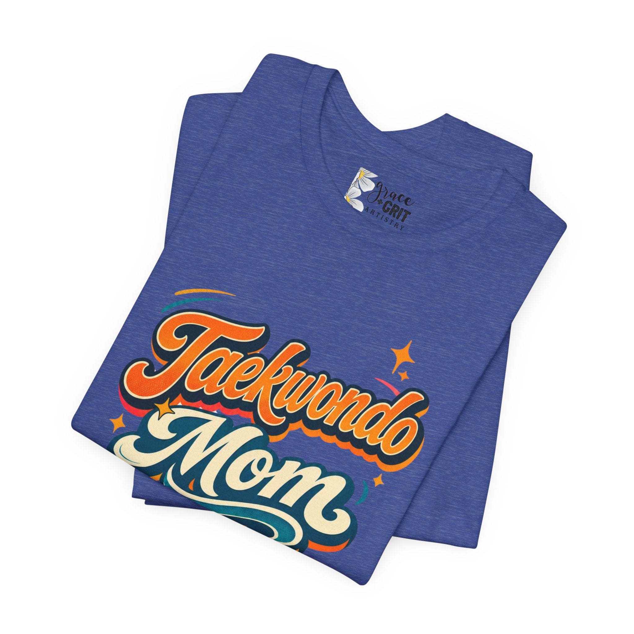 Taekwondo Mom T-Shirt | Retro Script Martial Arts Mom Tee
