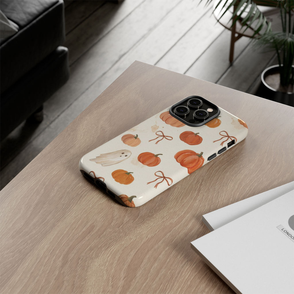 Autumn Pumpkin Ghost Tough Phone Case