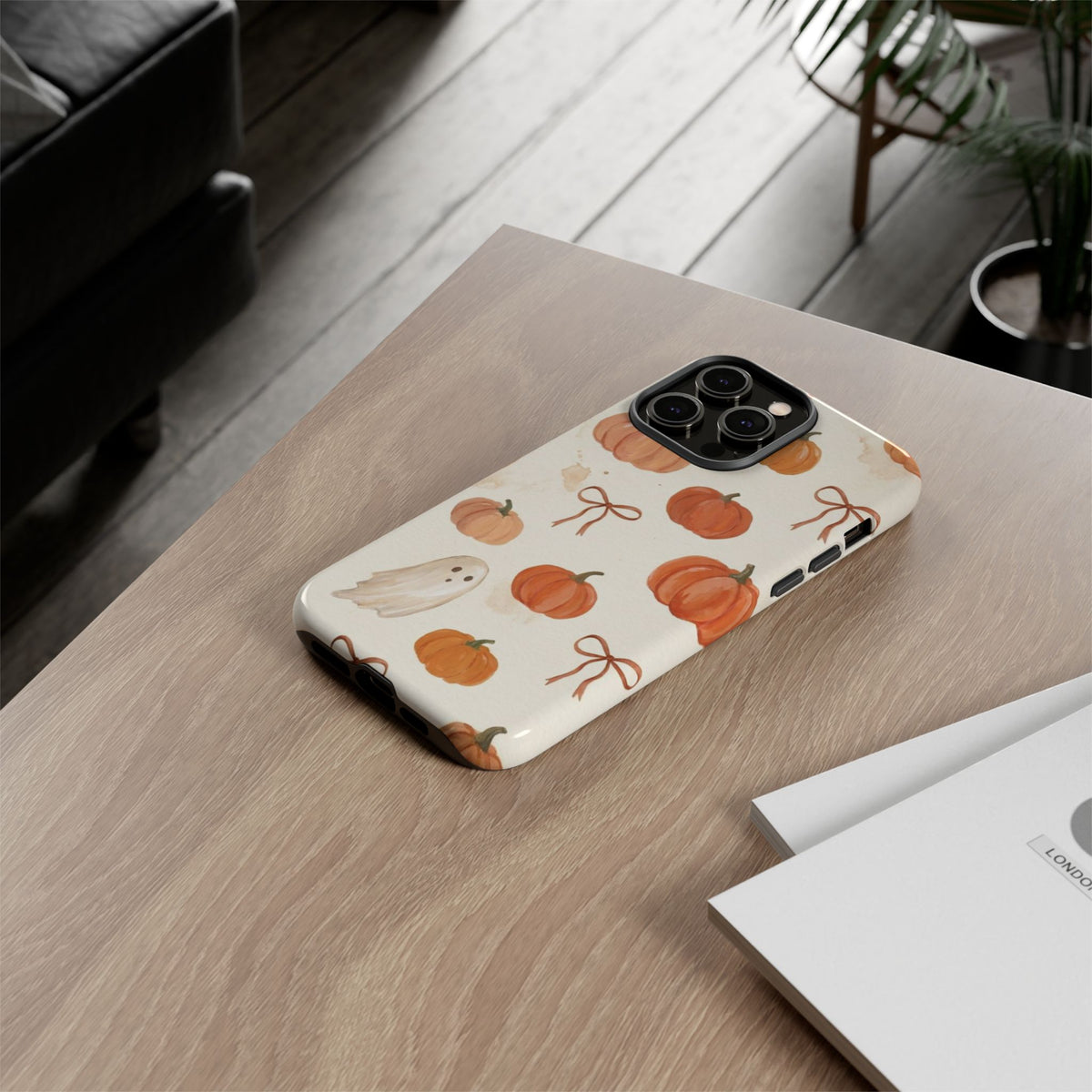 Autumn Pumpkin Ghost Tough Phone Case