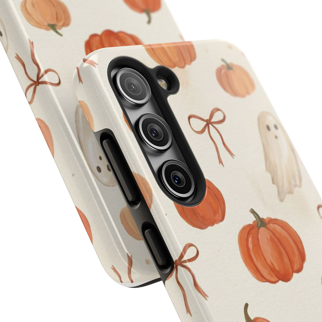 Pumpkin Ghost Phone Case – Cute Halloween Fall Pattern