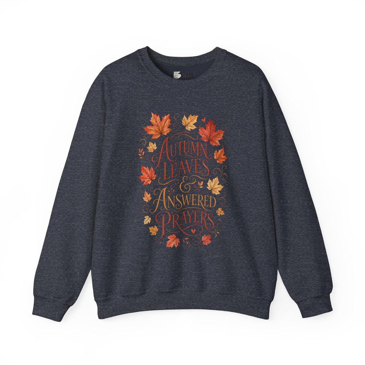 Autumn Leaves Crewneck Sweatshirt — "If Not Now, When?" Fall Leaf Graphic