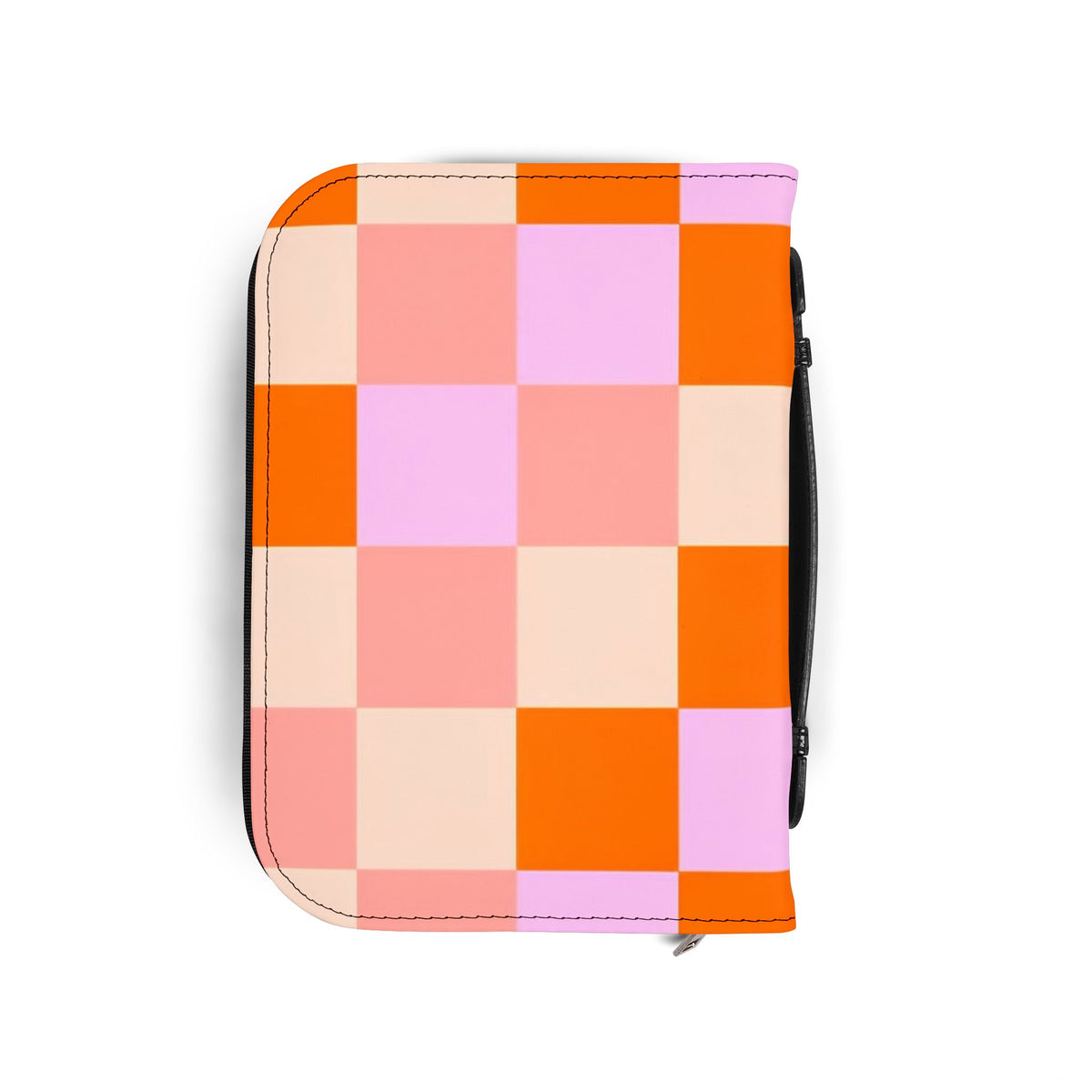 Pastel Checkerboard Bible Cover – Colorful Christian Scripture Case
