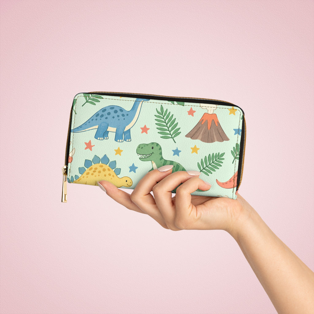 Cute Dinosaur Adventure Zipper Wallet