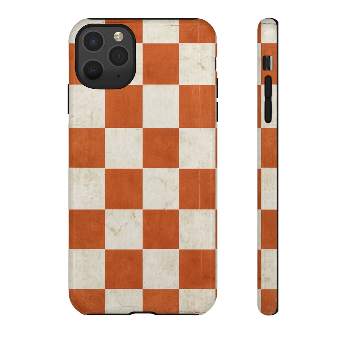 Vintage Orange Checkerboard Tough Phone Case