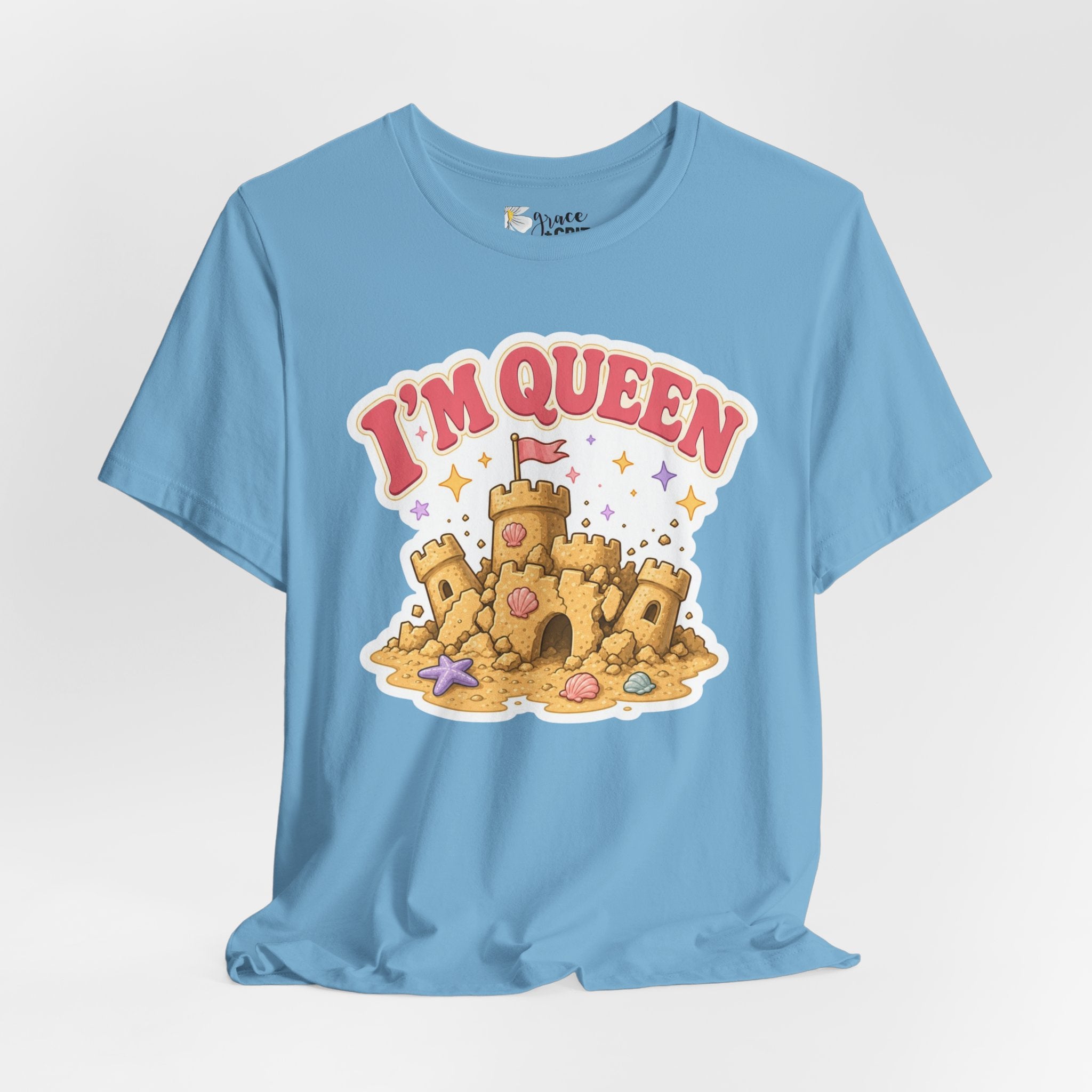 I'm Queen Sandcastle Tee | Cute Beach Princess Graphic Shirt