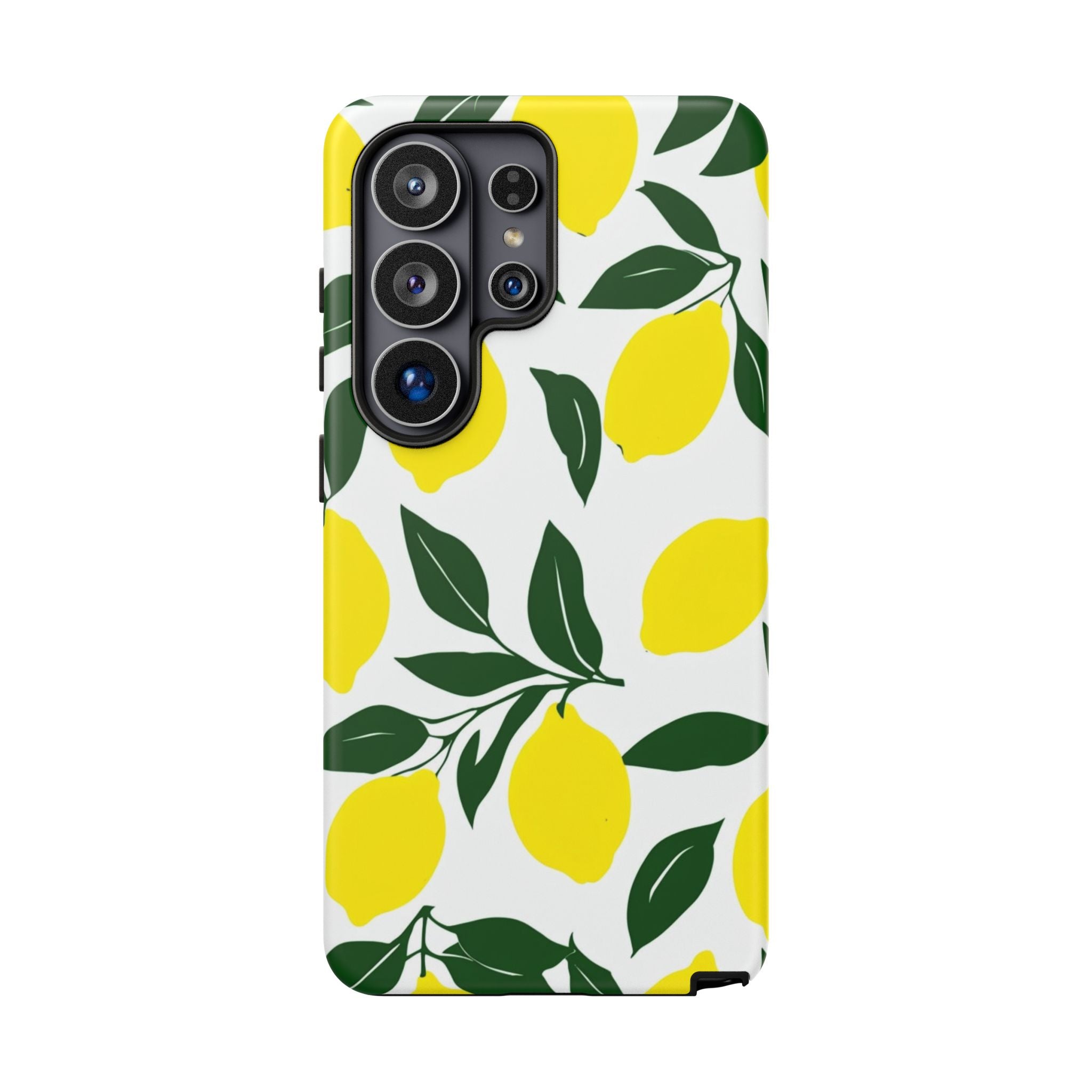 Lemon Pattern Tough Phone Case — Bright Citrus Protective Cover