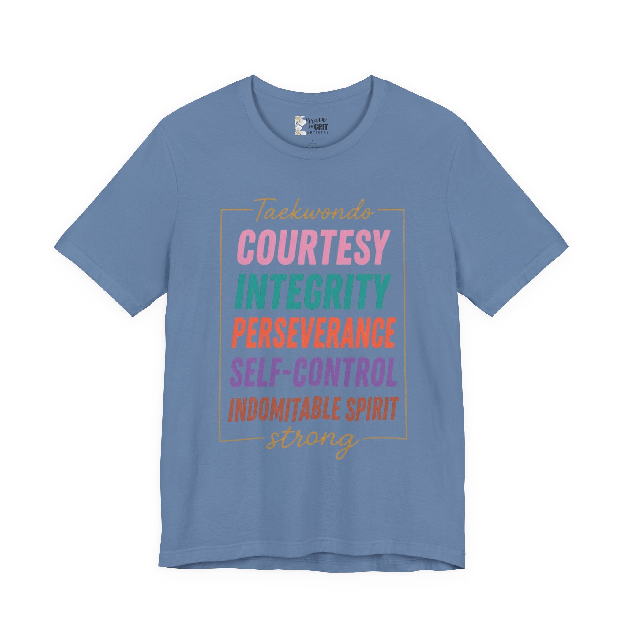 Taekwondo Values COURTESY INTEGRITY PERSEVERANCE tee | Martial Arts Principles T-Shirt
