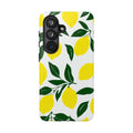 Lemon Pattern Tough Phone Case — Bright Citrus Protective Cover