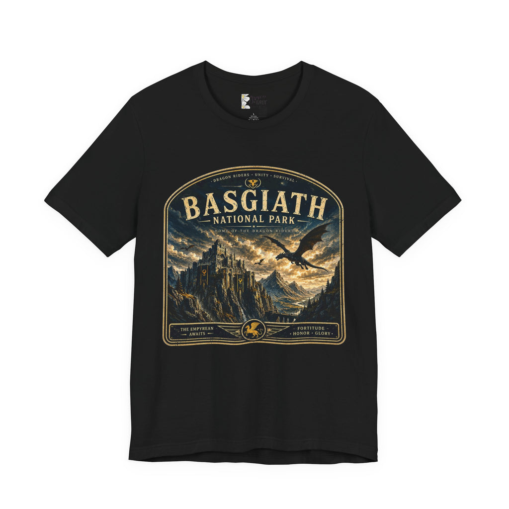 Basgiath National Park Graphic Tee – Vintage Mountain Adventure T-Shirt