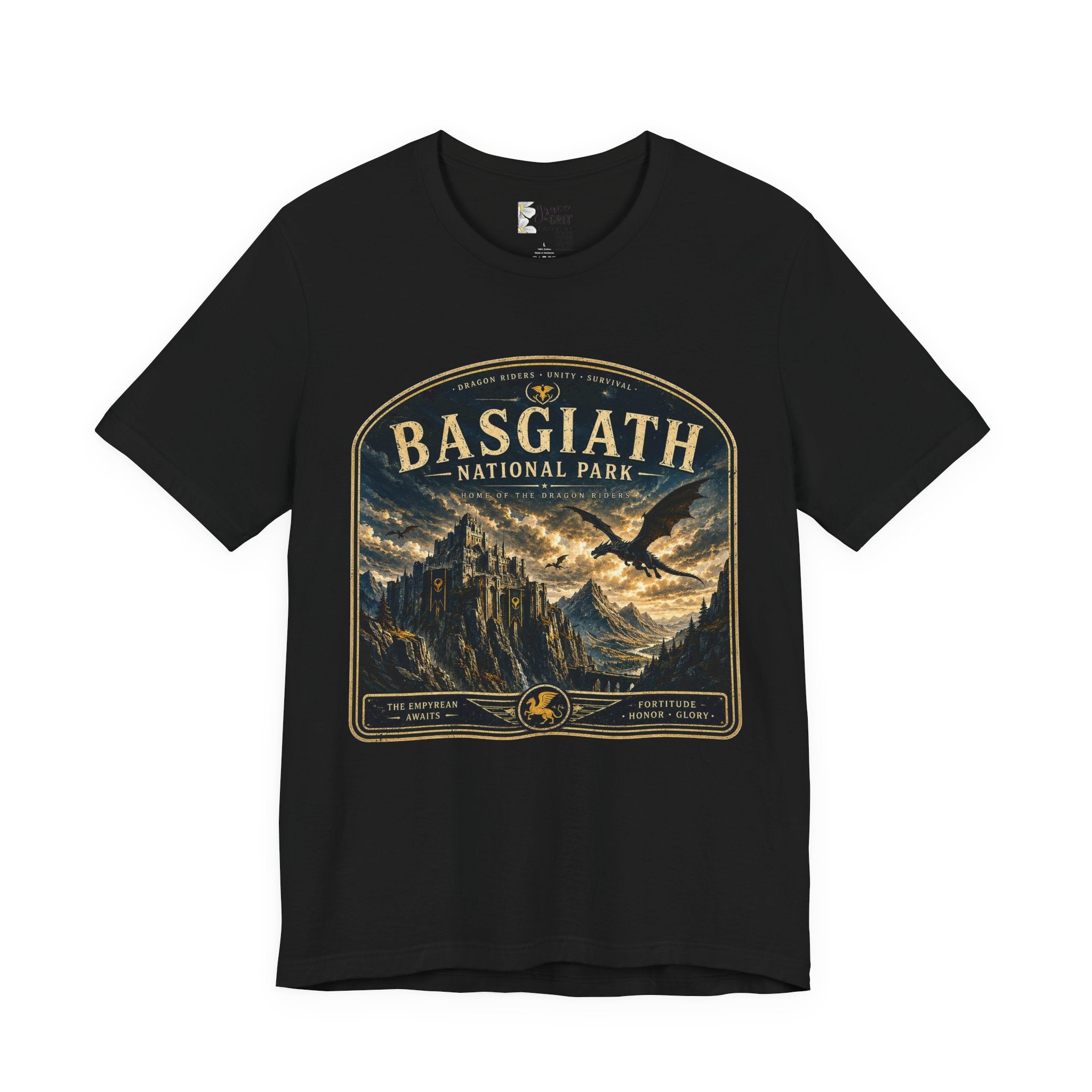 Basgiath National Park Graphic Tee – Vintage Mountain Adventure T-Shirt