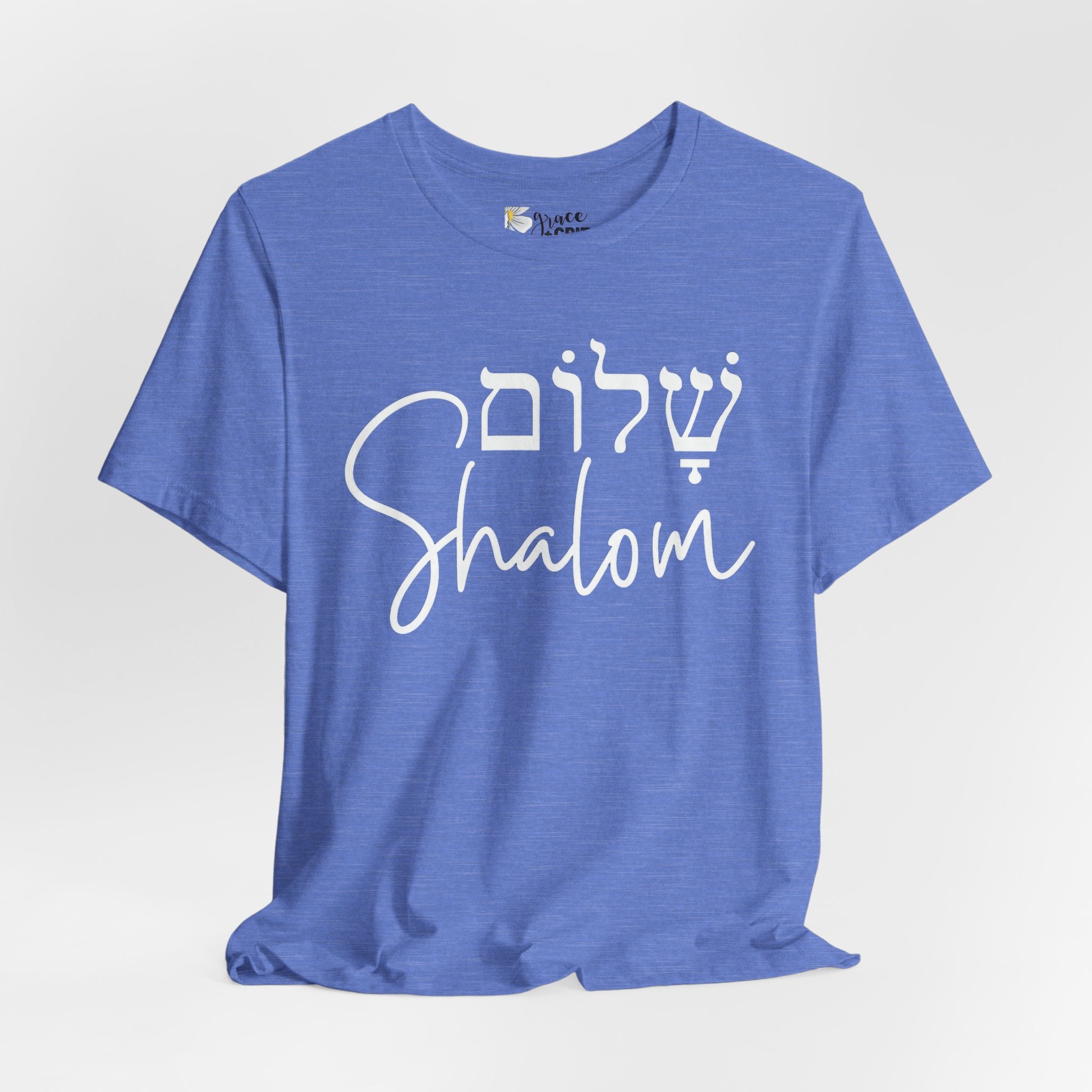Shalom T-Shirt — Hebrew Peace Script Tee