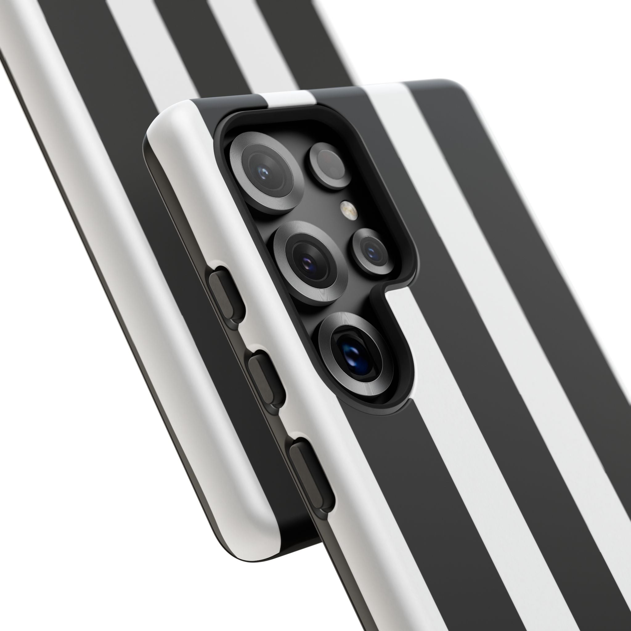 Black & White Vertical Stripe Phone Case — Tough Protective iPhone Cover