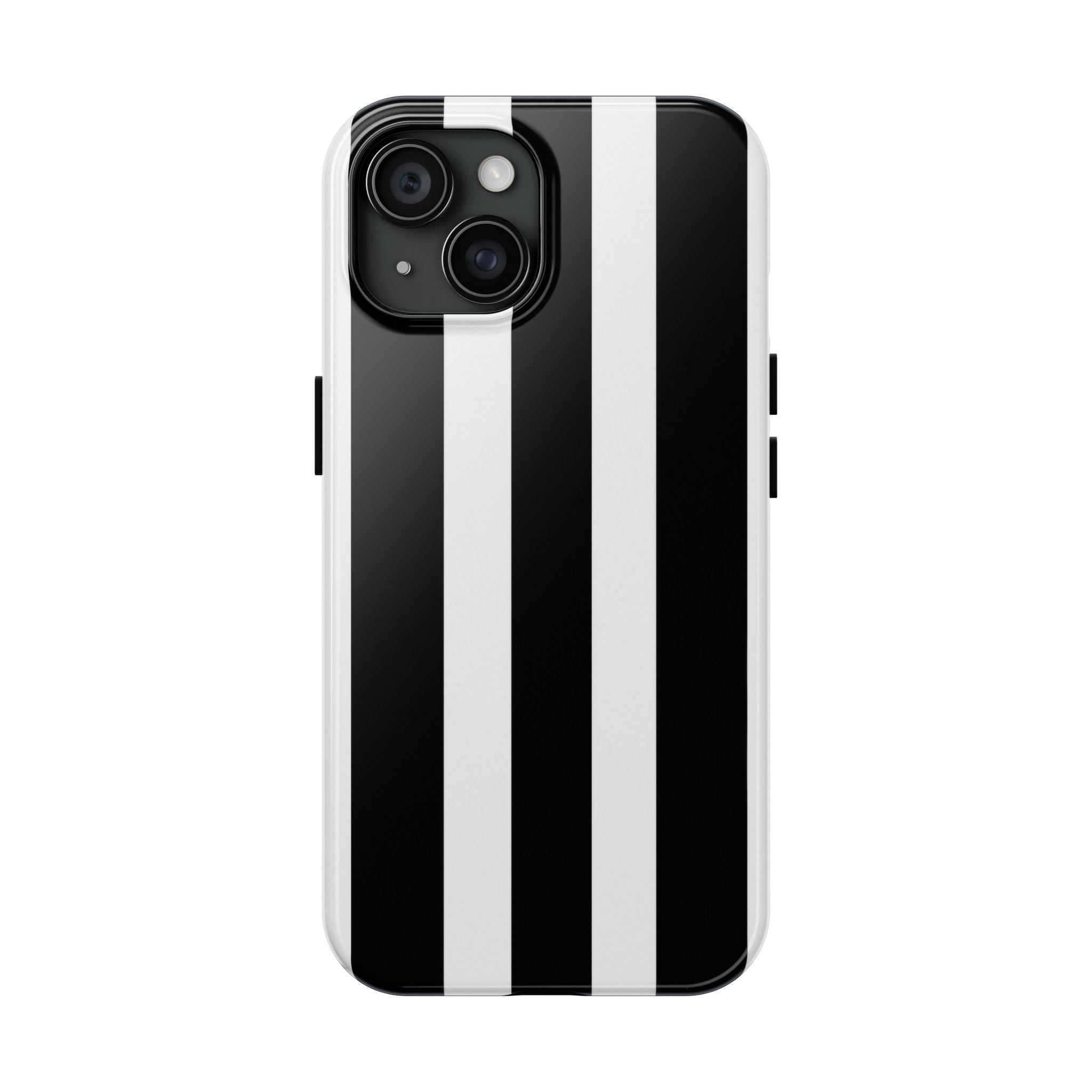 Black & White Bold Stripe Phone Case — Tough Protective Cover