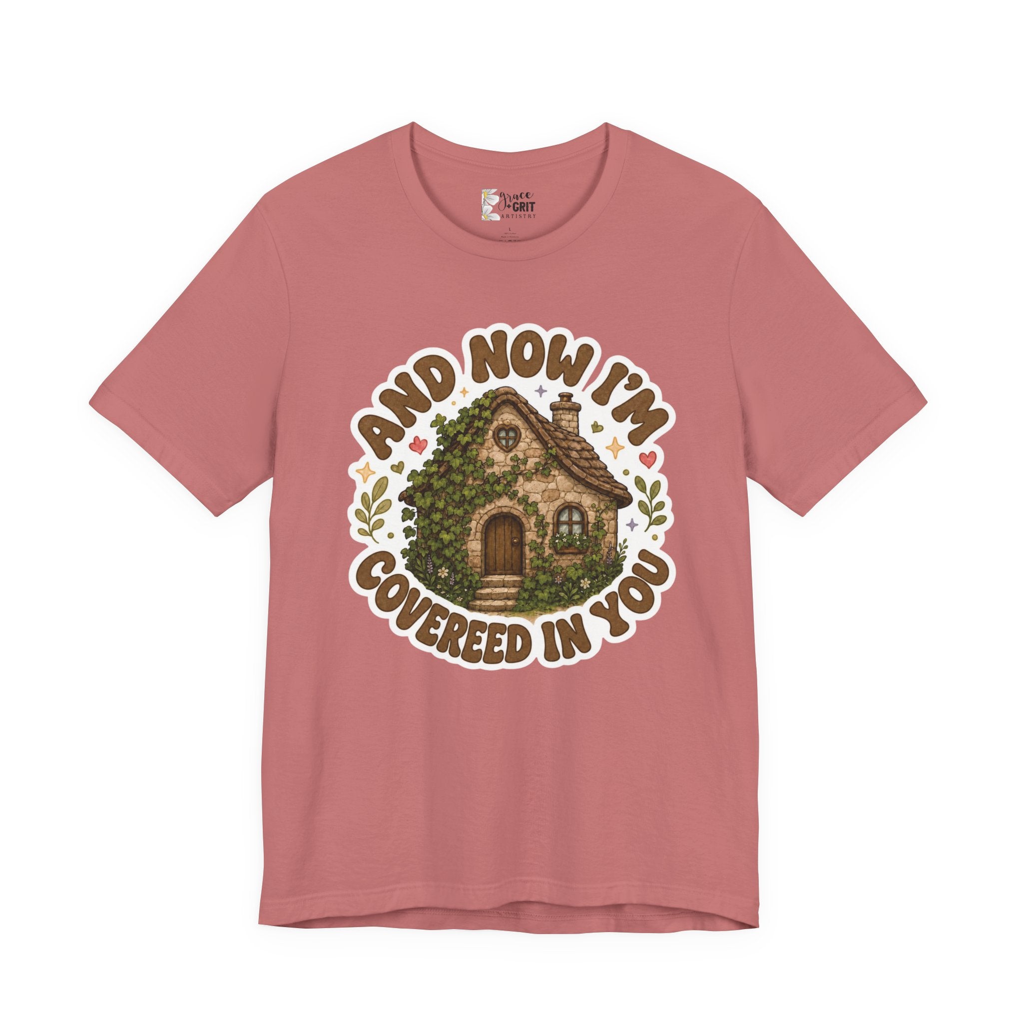 Covered in You Cottage Tee — Vintage Floral Cozy House Graphic Shirt