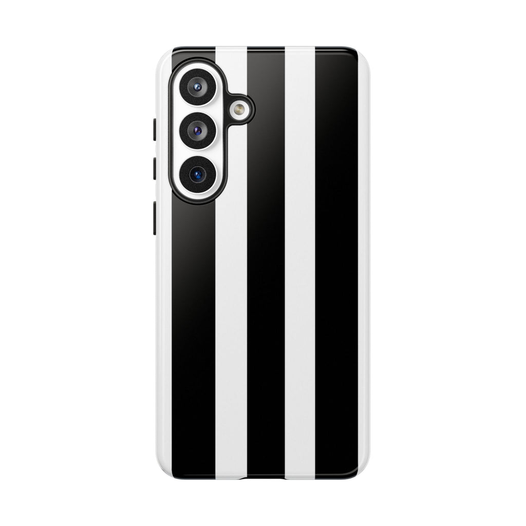 Black & White Vertical Stripe Phone Case — Tough Protective iPhone Cover