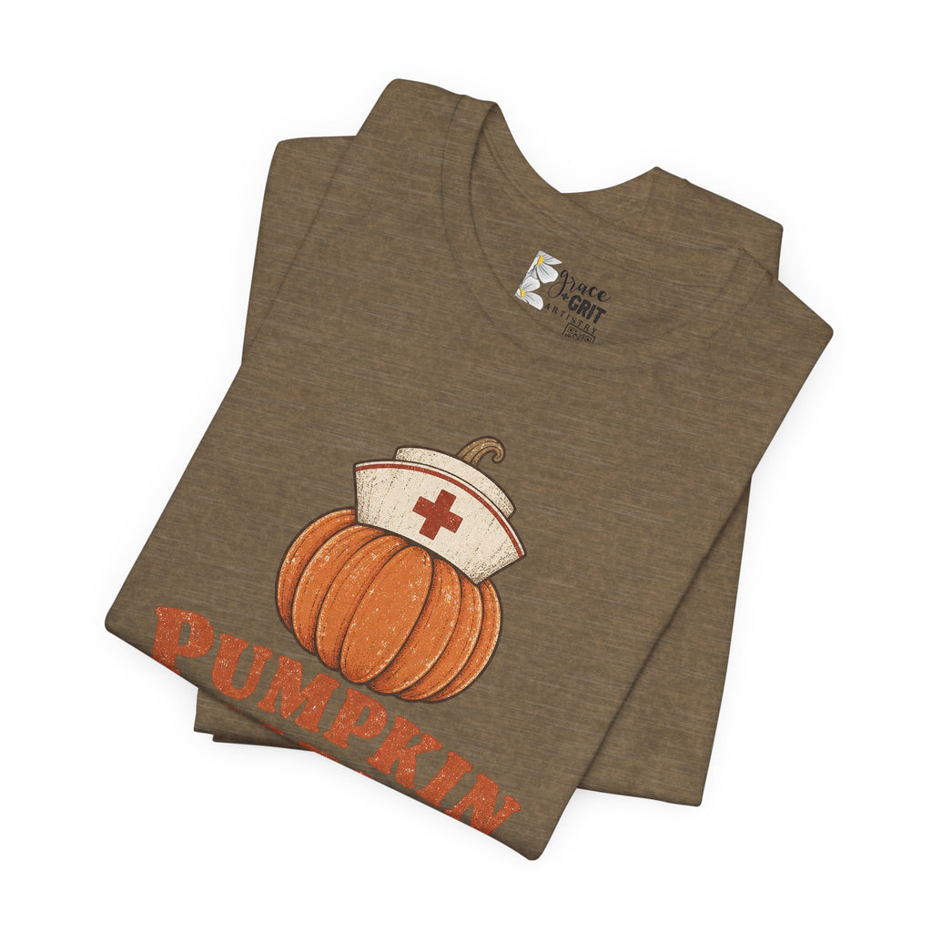 Pumpkin Patch Nurse T-Shirt — Fall Halloween Nurse Tee