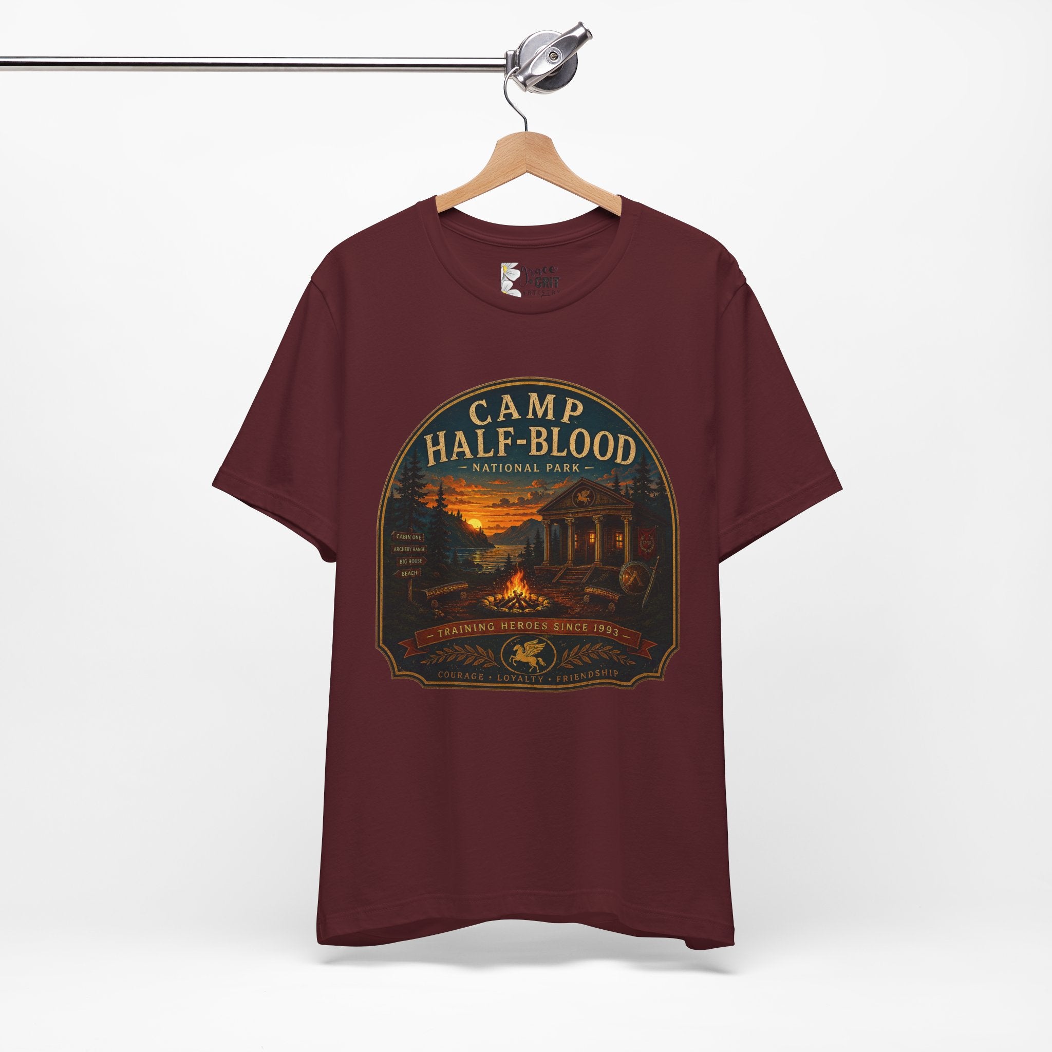 Camp Half-Blood Graphic Tee — Vintage National Park Percy Jackson Shirt