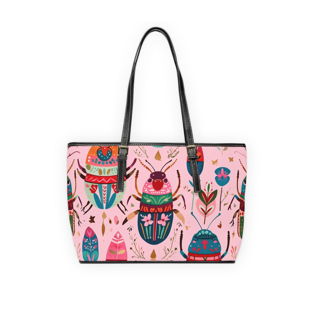 Colorful Cactus Pattern PU Leather Shoulder Bag