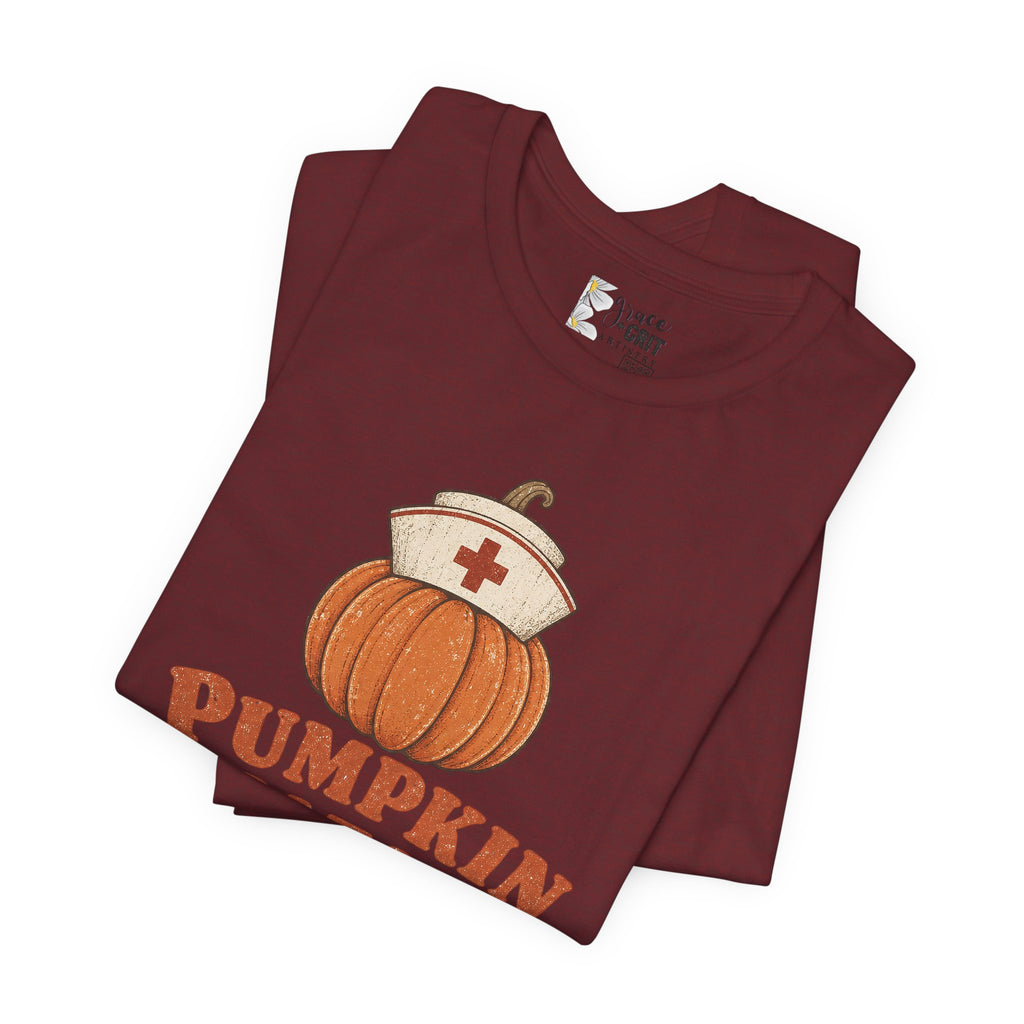 Pumpkin Patch Nurse T-Shirt — Fall Halloween Nurse Tee