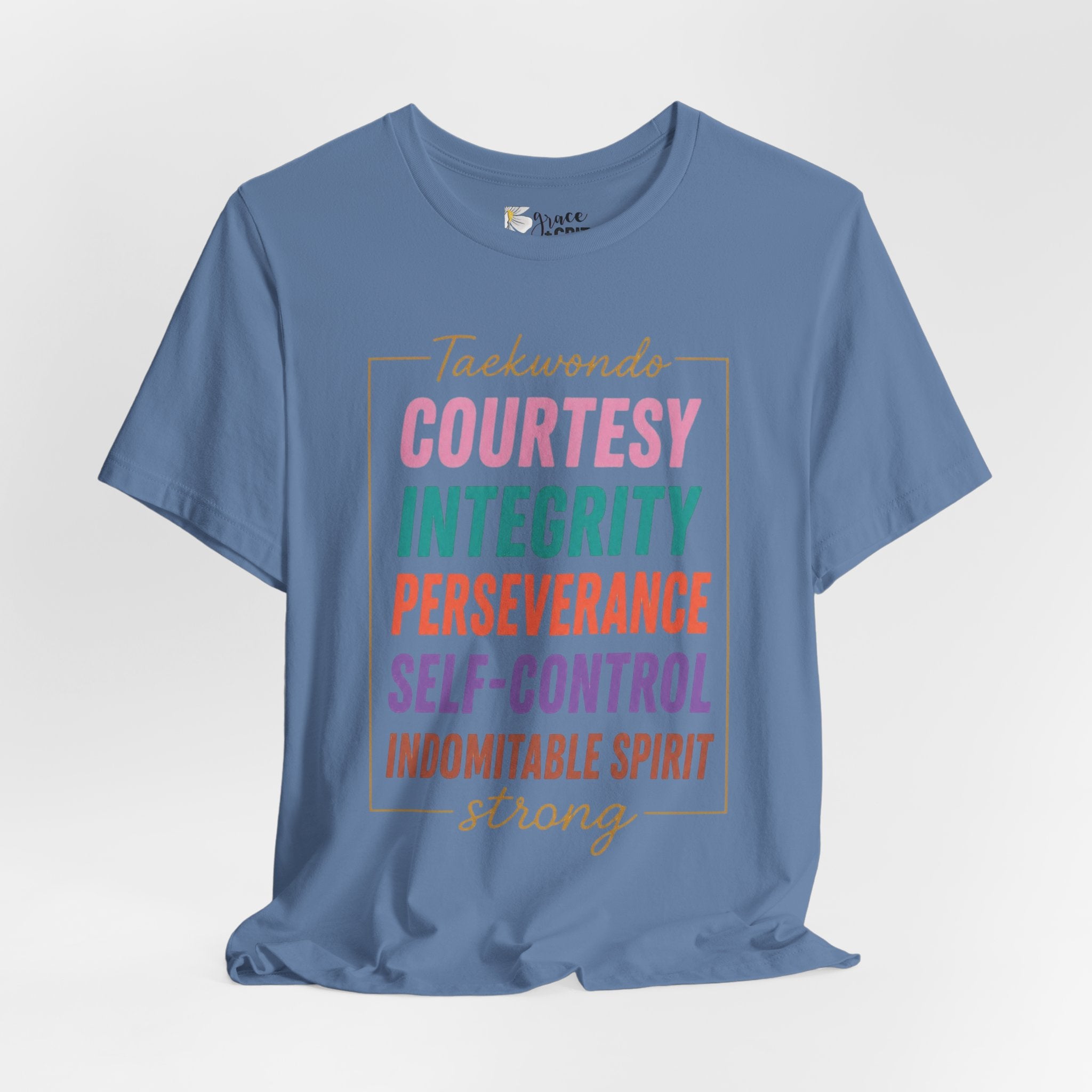 Taekwondo Values COURTESY INTEGRITY PERSEVERANCE tee | Martial Arts Principles T-Shirt