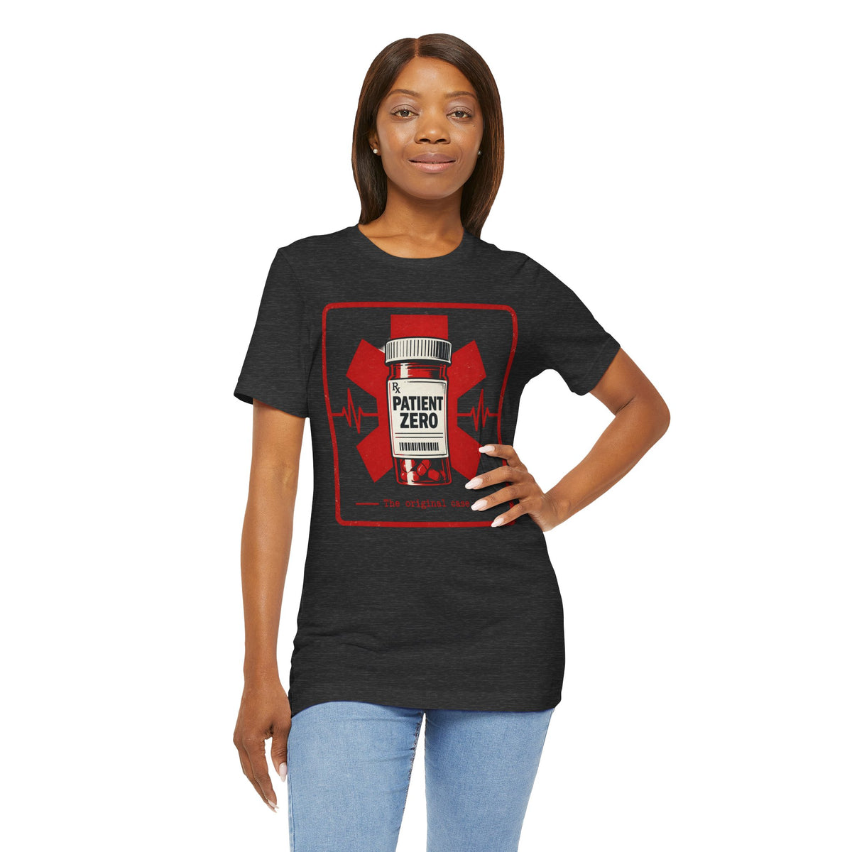 Patient Zero Tee – Medical Biohazard Pill Bottle Graphic T-Shirt