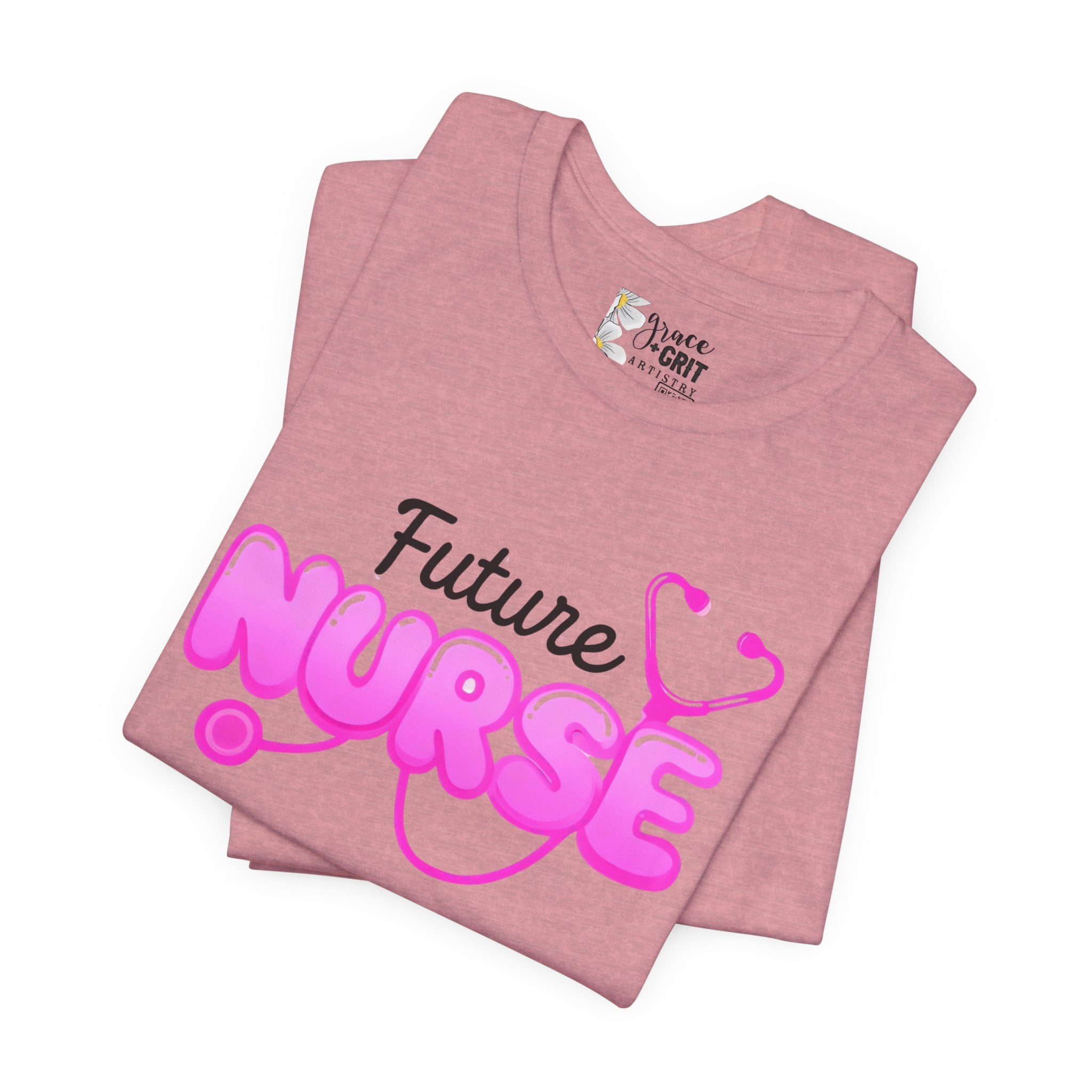 Future Nurse T-Shirt – Pink Stethoscope Nursing Student Tee