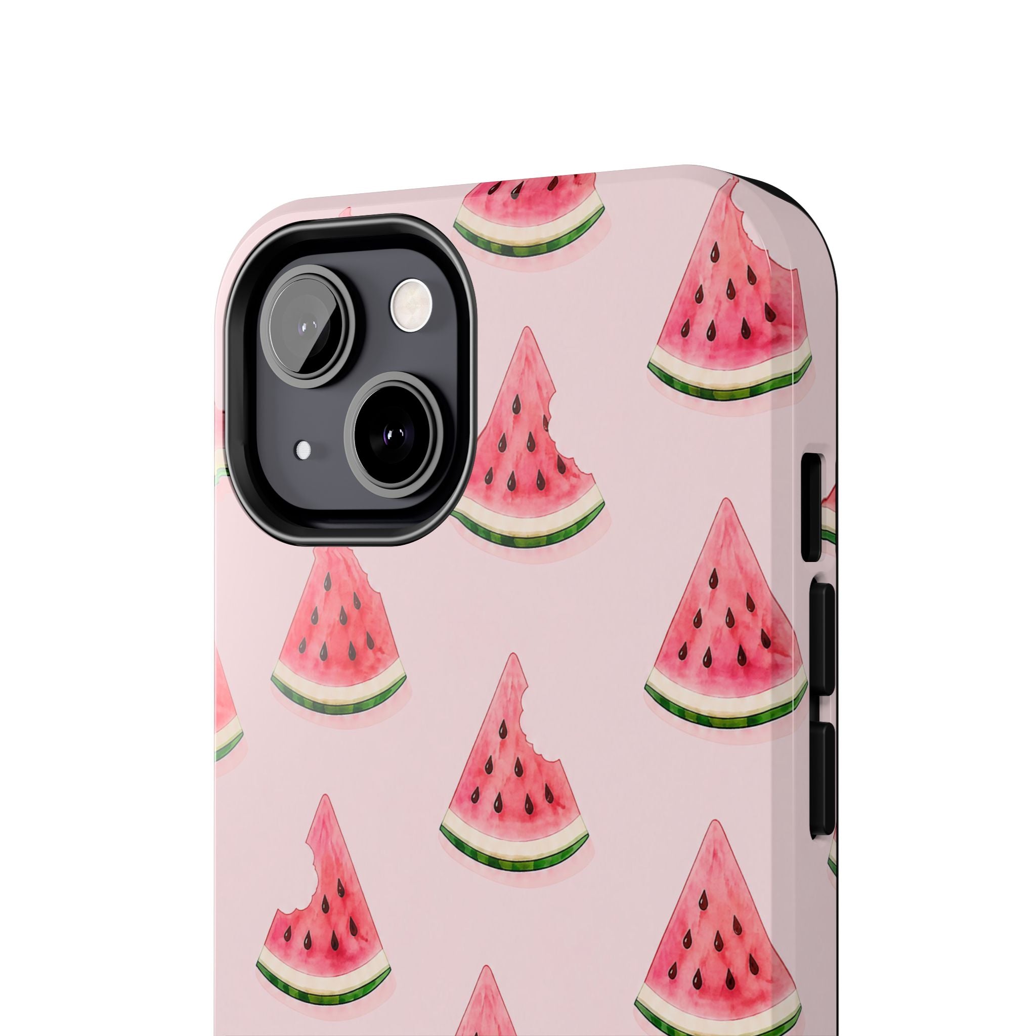Watermelon Slice Tough Phone Case — Pink Fruit Pattern, Summer Phone Cover