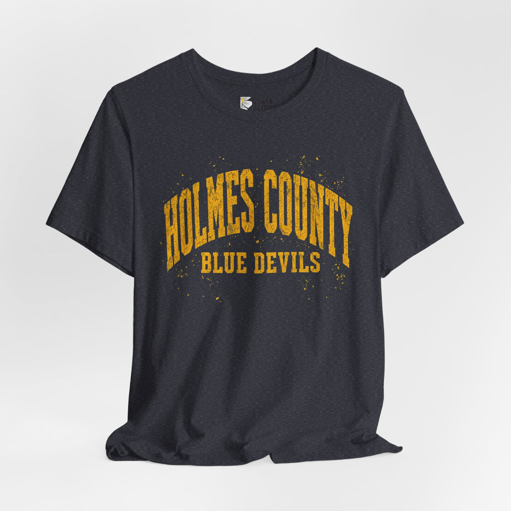 Holmes County Blue Devils Vintage Crew T‑Shirt