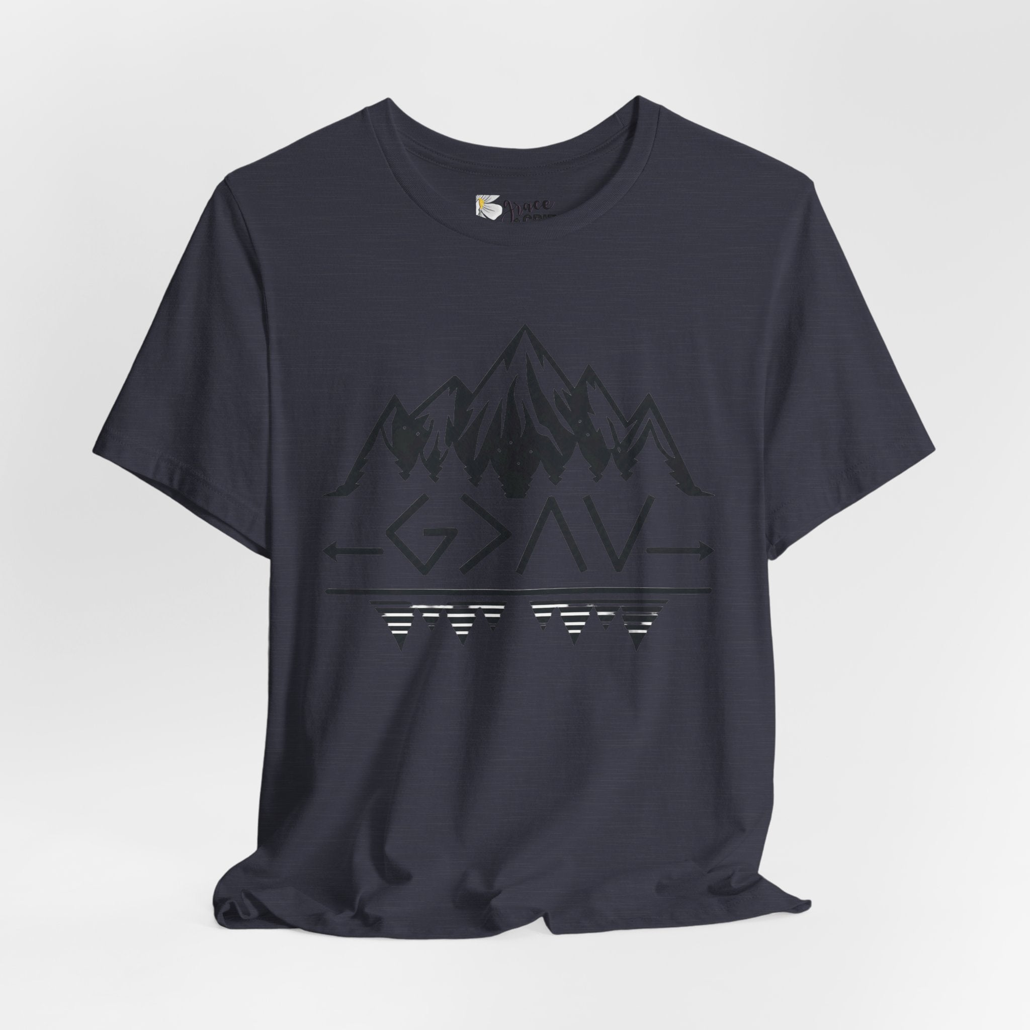Mountain Camp Tee – Geometric Adventure Graphic T-Shirt