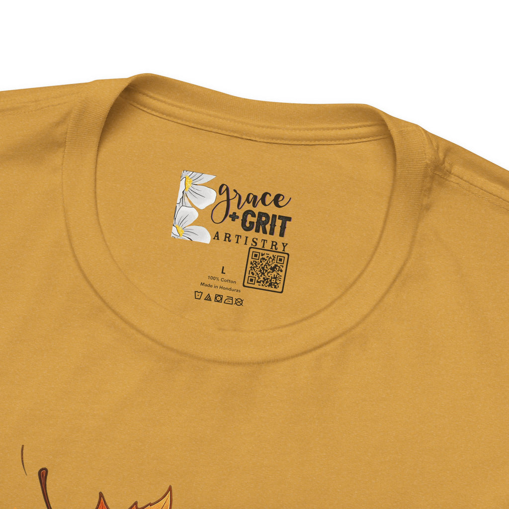 Fall Homeschool T‑Shirt – “Falling into Homeschool” Autumn Books & Coffee Tee