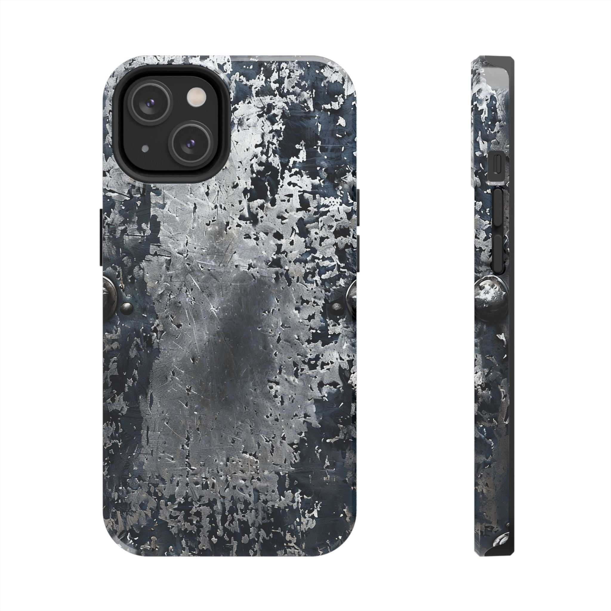 Rugged Distressed Metal Phone Case — Industrial Grunge iPhone Cover
