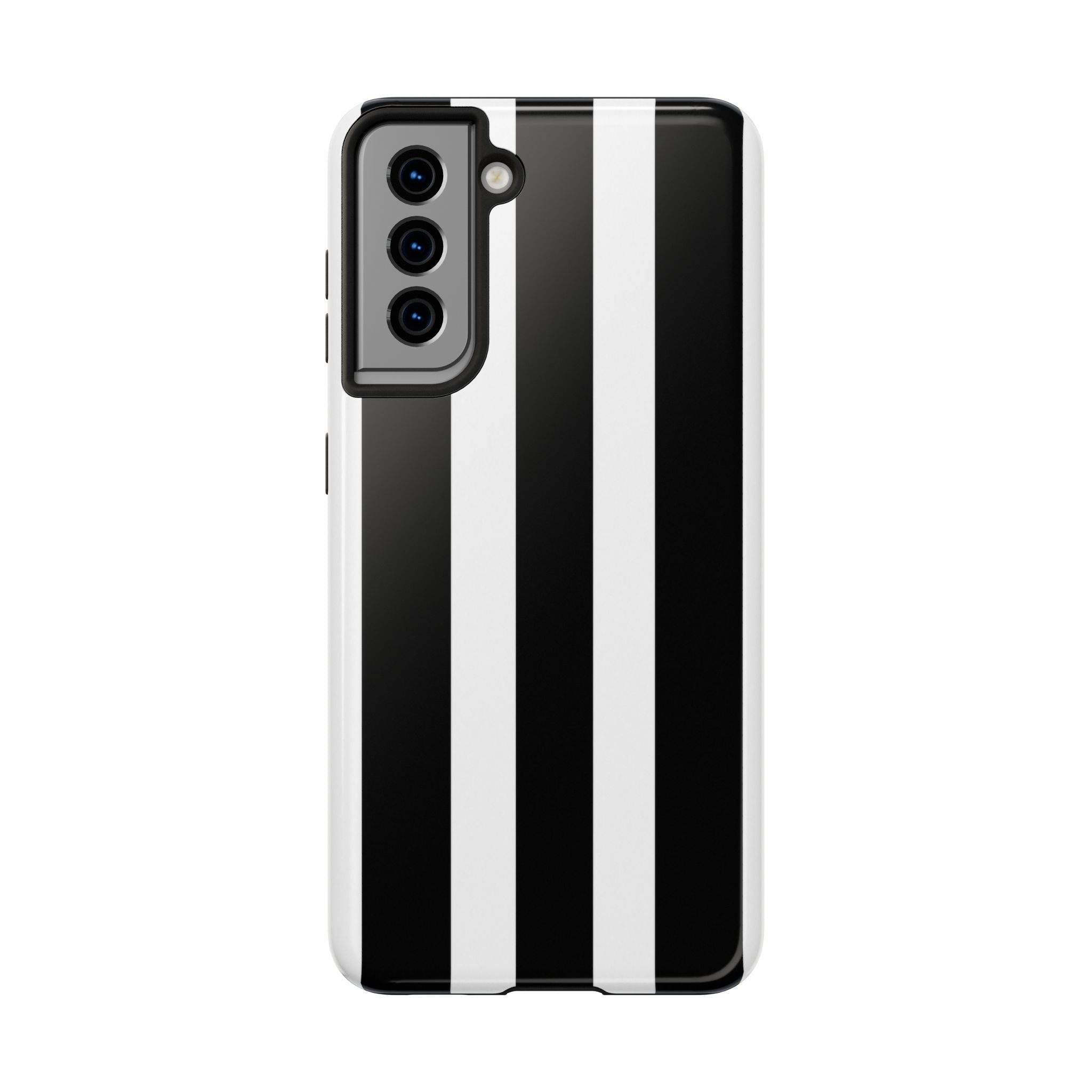 Black & White Bold Stripe Phone Case — Tough Protective Cover