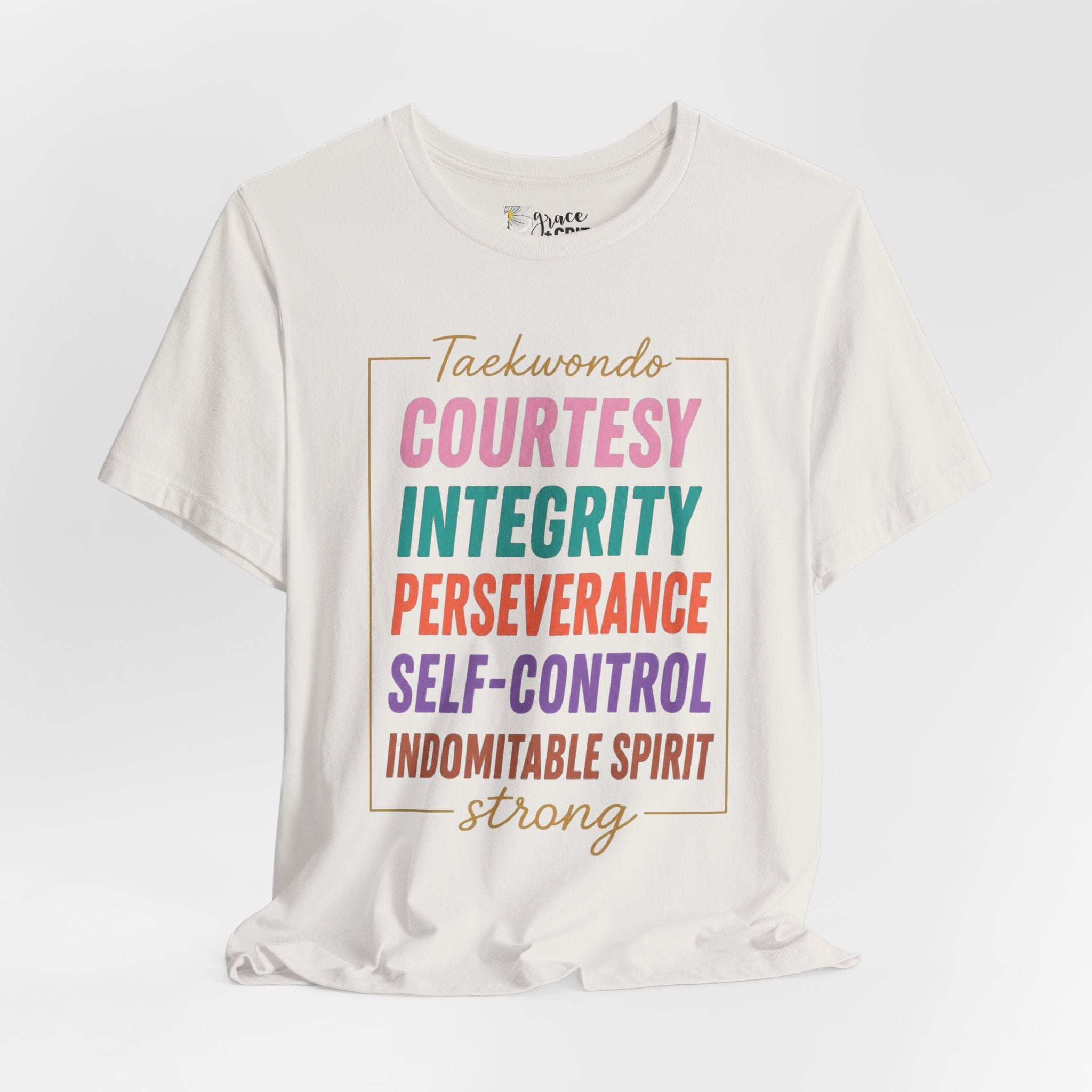 Taekwondo Values COURTESY INTEGRITY PERSEVERANCE tee | Martial Arts Principles T-Shirt