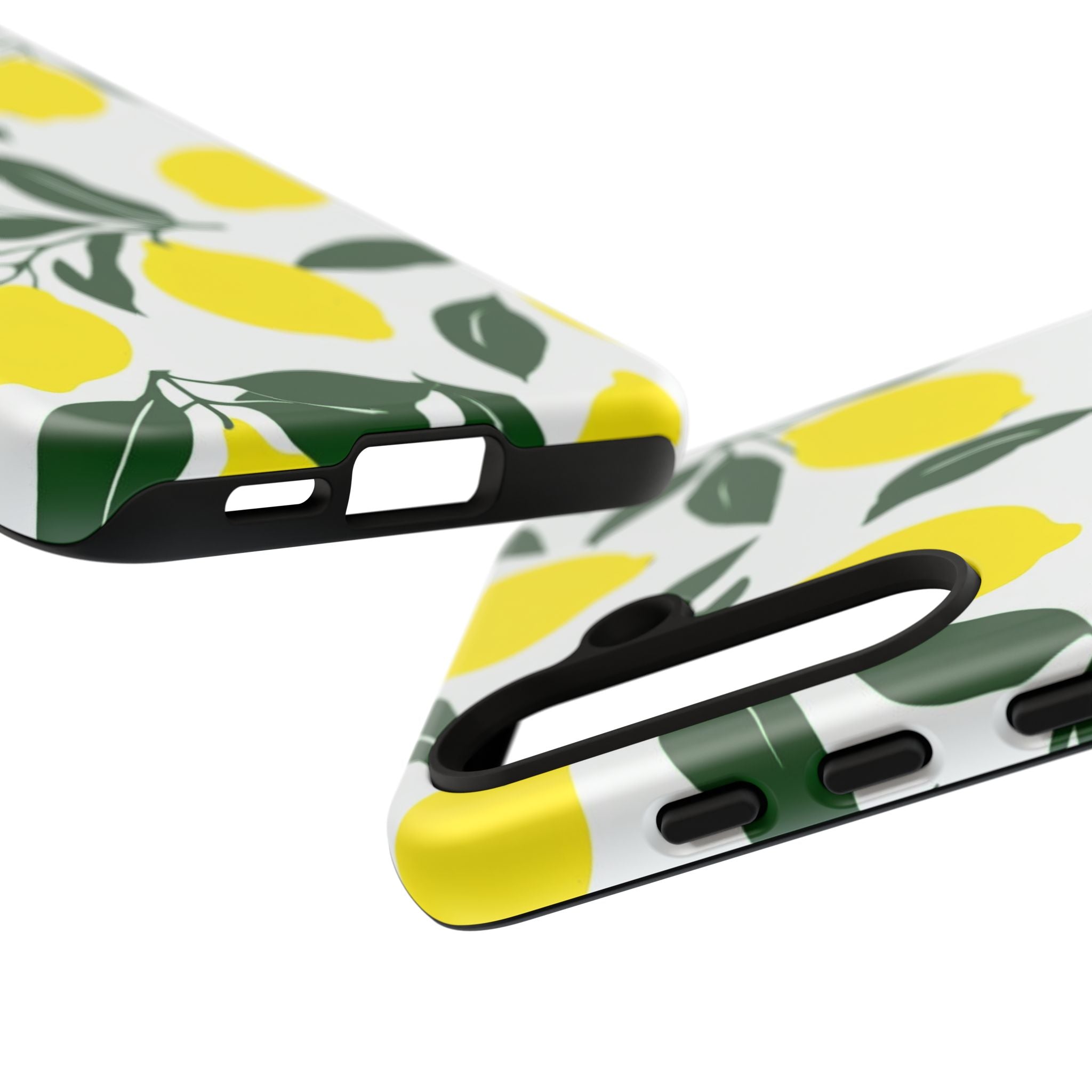 Lemon Pattern Tough Phone Case — Bright Citrus Protective Cover