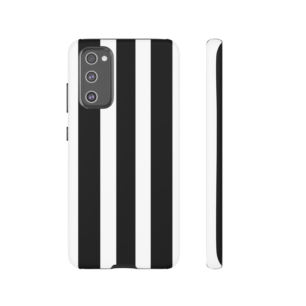Black & White Vertical Stripe Phone Case — Tough Protective iPhone Cover