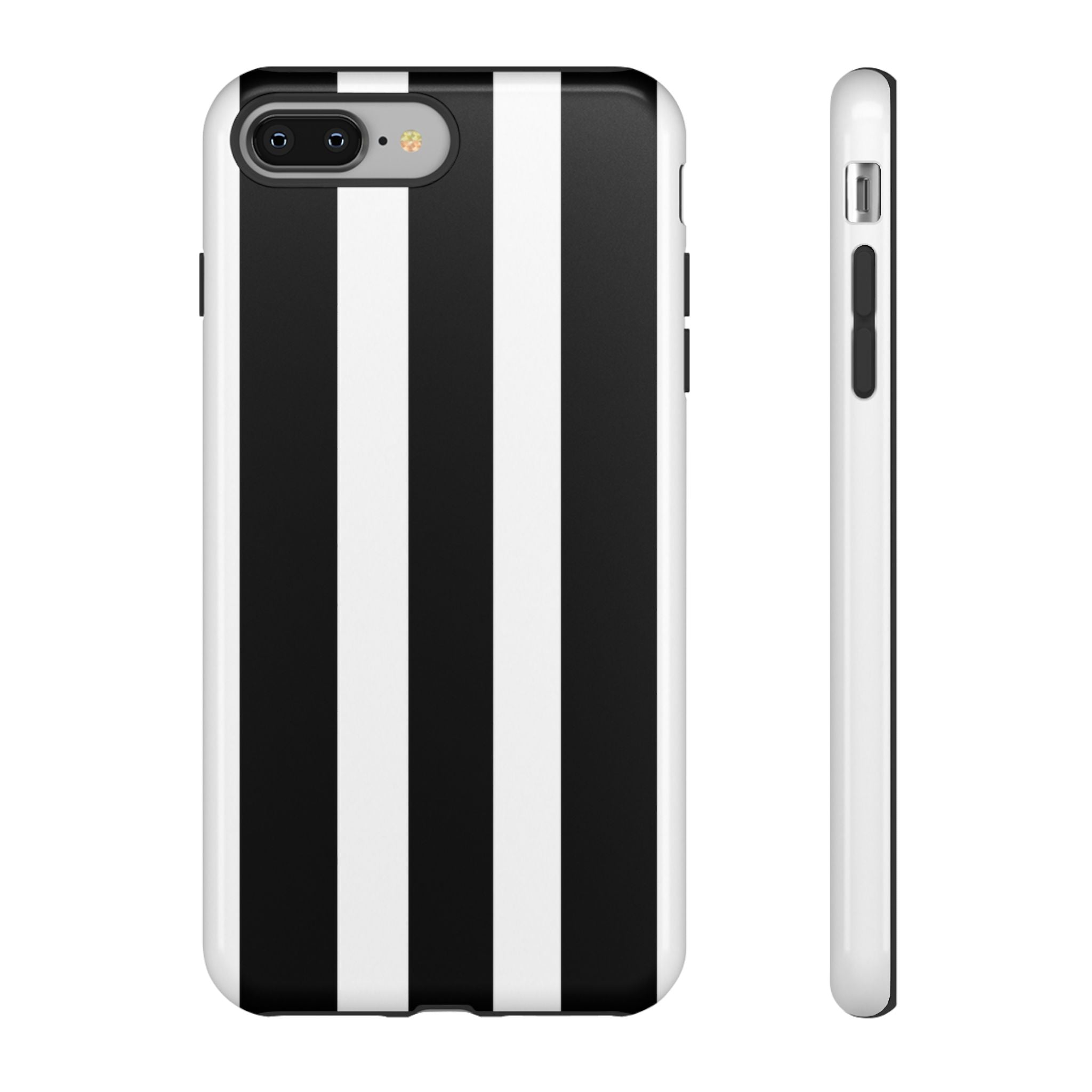 Black & White Vertical Stripe Phone Case — Tough Protective iPhone Cover