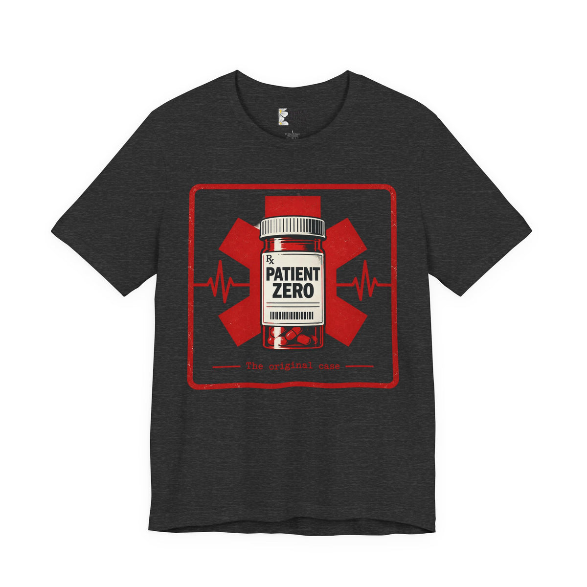 Patient Zero Tee – Medical Biohazard Pill Bottle Graphic T-Shirt