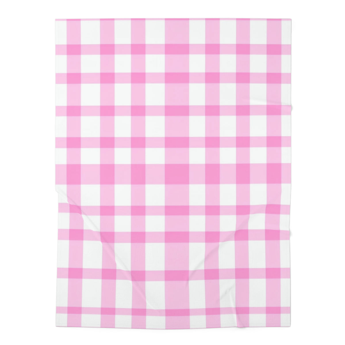 Pink Gingham Baby Swaddle Blanket