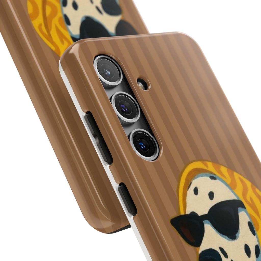 Dalmatian in Scarf Tough Phone Case — Retro Dog Print Protective Cover