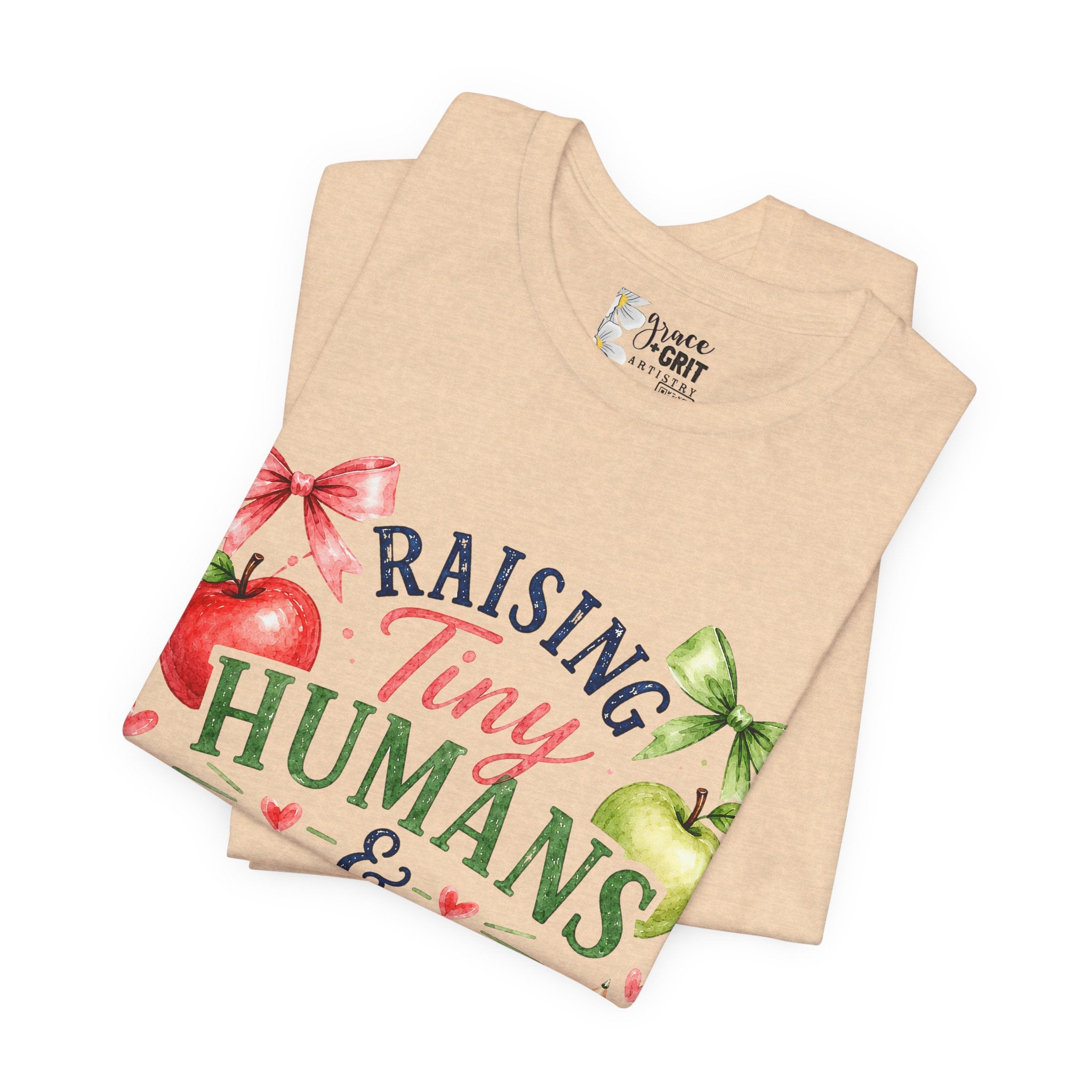 Teacher Mom T-Shirt – "Raising Tiny Humans & Future Leaders" Back-to-School Tee