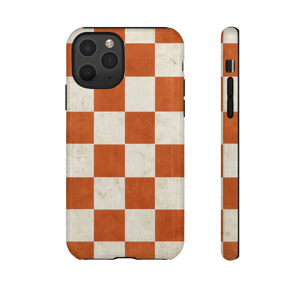 Vintage Orange Checkerboard Tough Phone Case