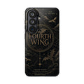Fourth Wing Tough Phone Case — Dark Fantasy Dragon Design, 'Fly or Die' Quote