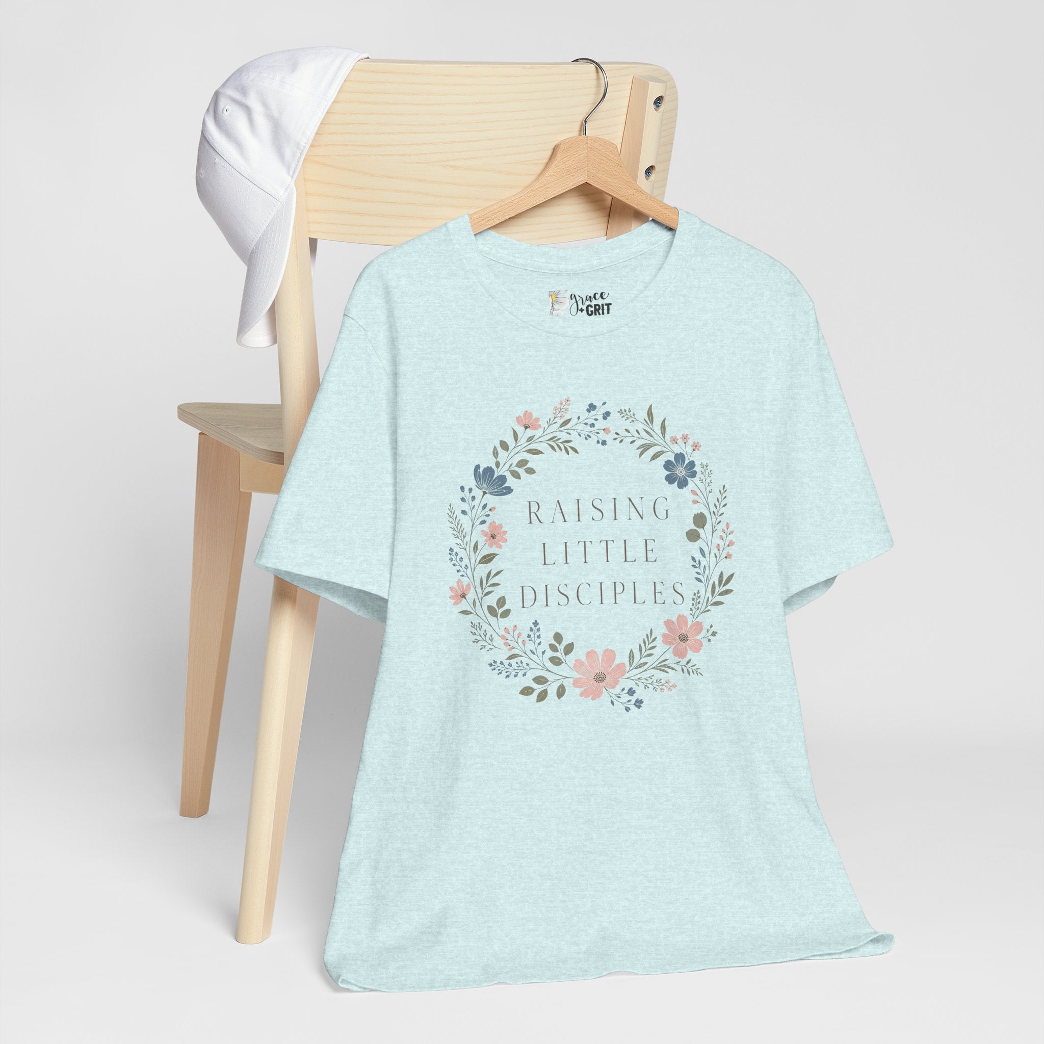 T-Shirt — "Raising Little Disciples" Floral Kids Ministry Tee