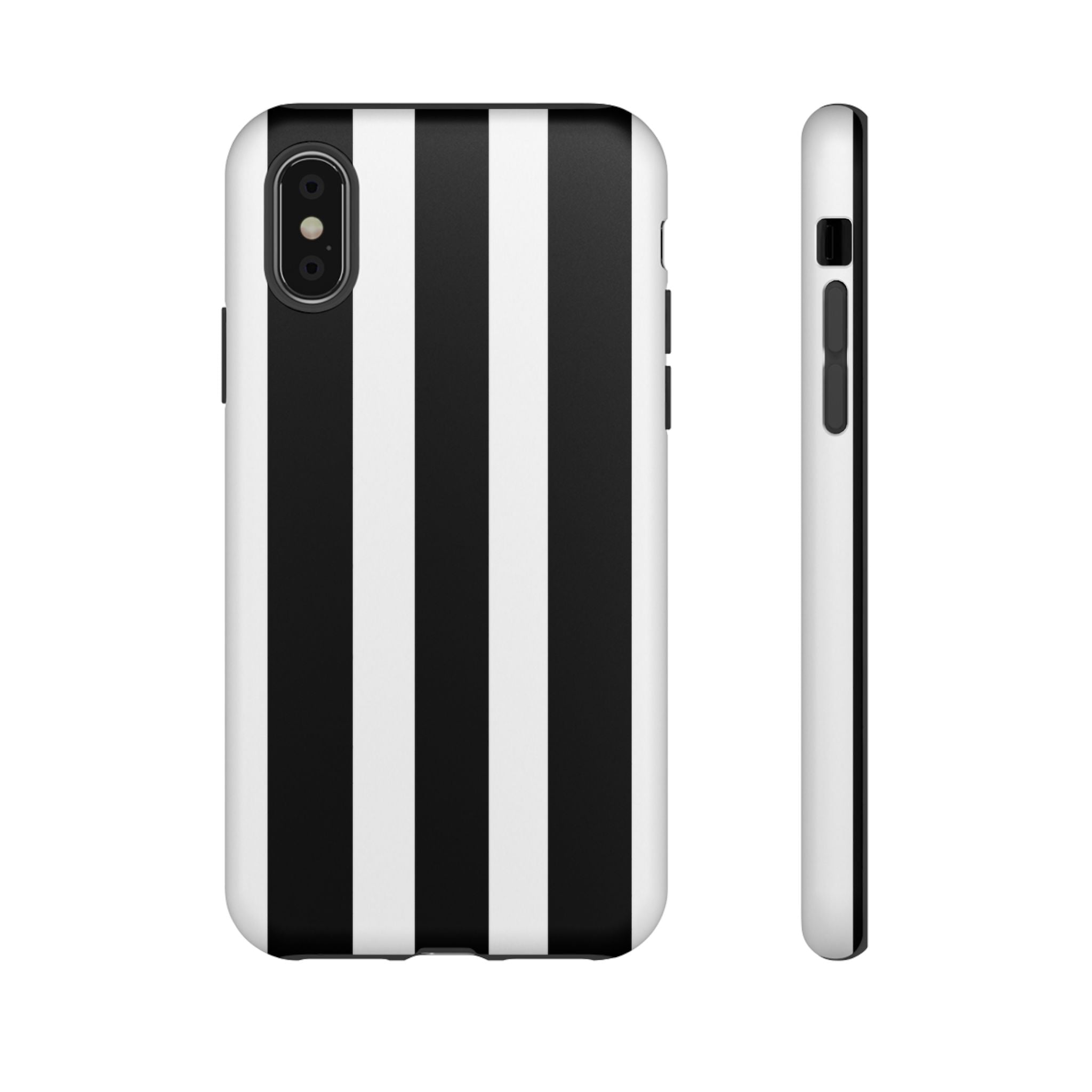 Black & White Vertical Stripe Phone Case — Tough Protective iPhone Cover