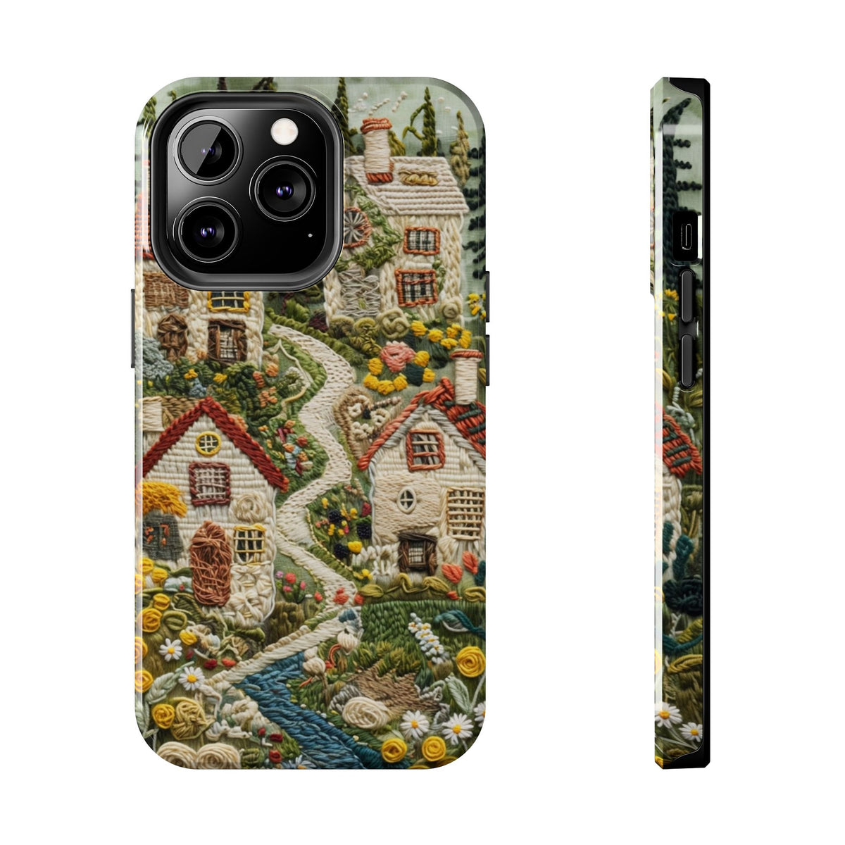 Cozy Cottagecore Village Tough Phone Case