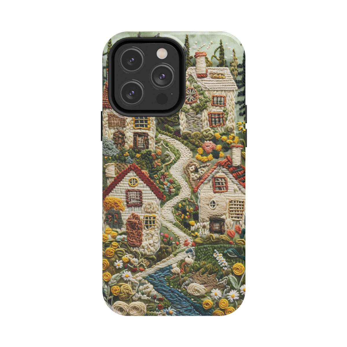 Cozy Cottagecore Village Tough Phone Case
