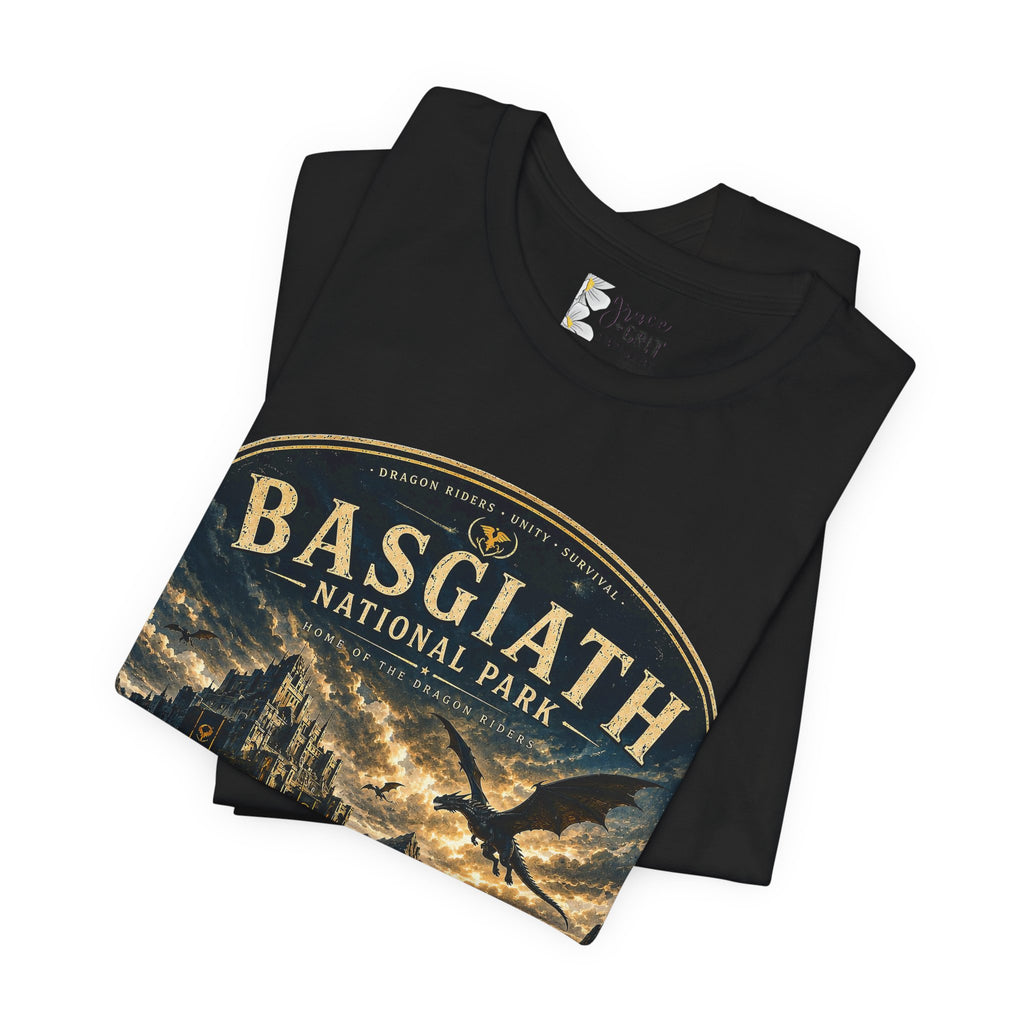 Basgiath National Park Graphic Tee – Vintage Mountain Adventure T-Shirt